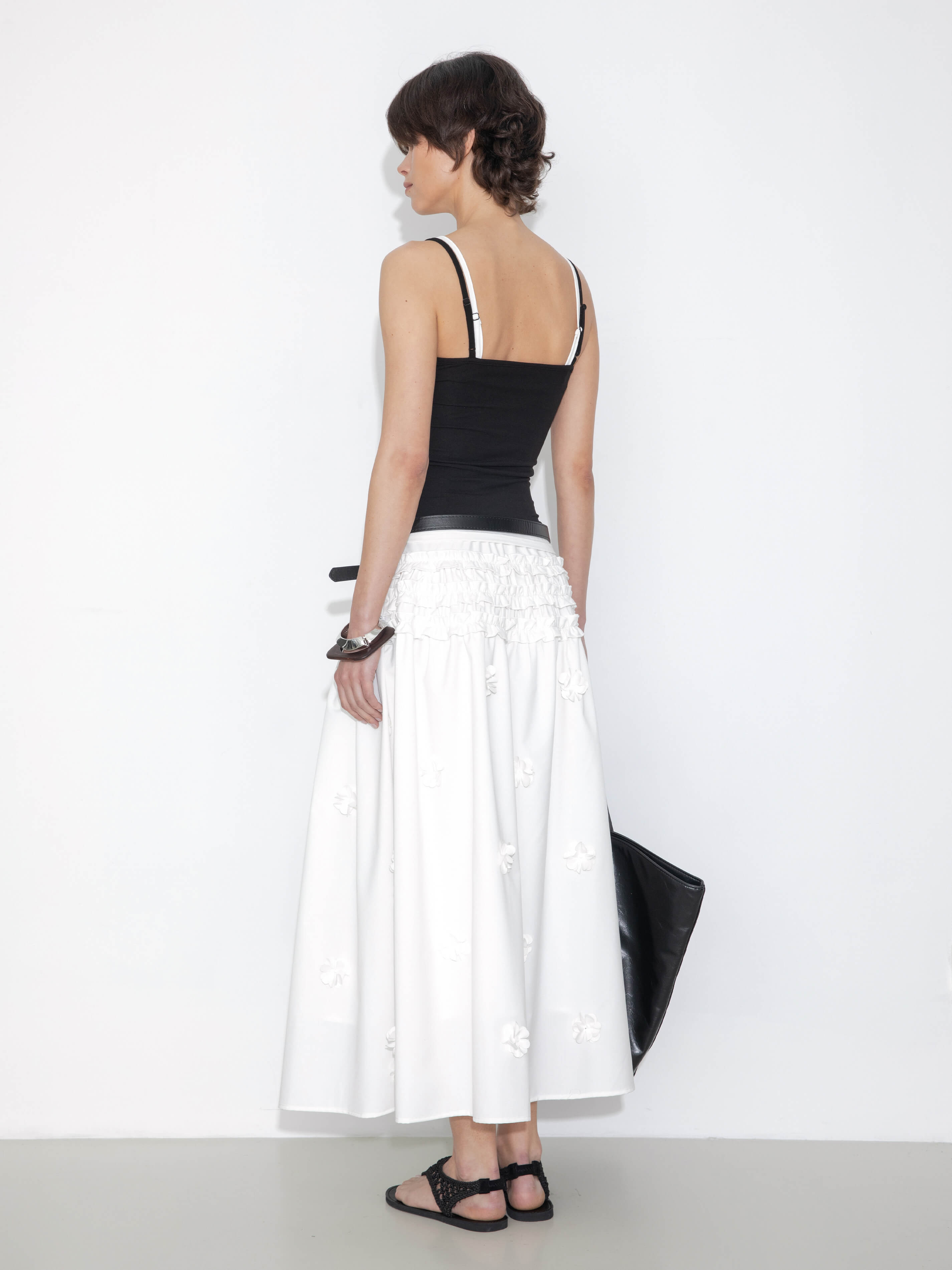 3D Floral Maxi Skirt-3