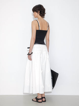 3D Floral Maxi Skirt