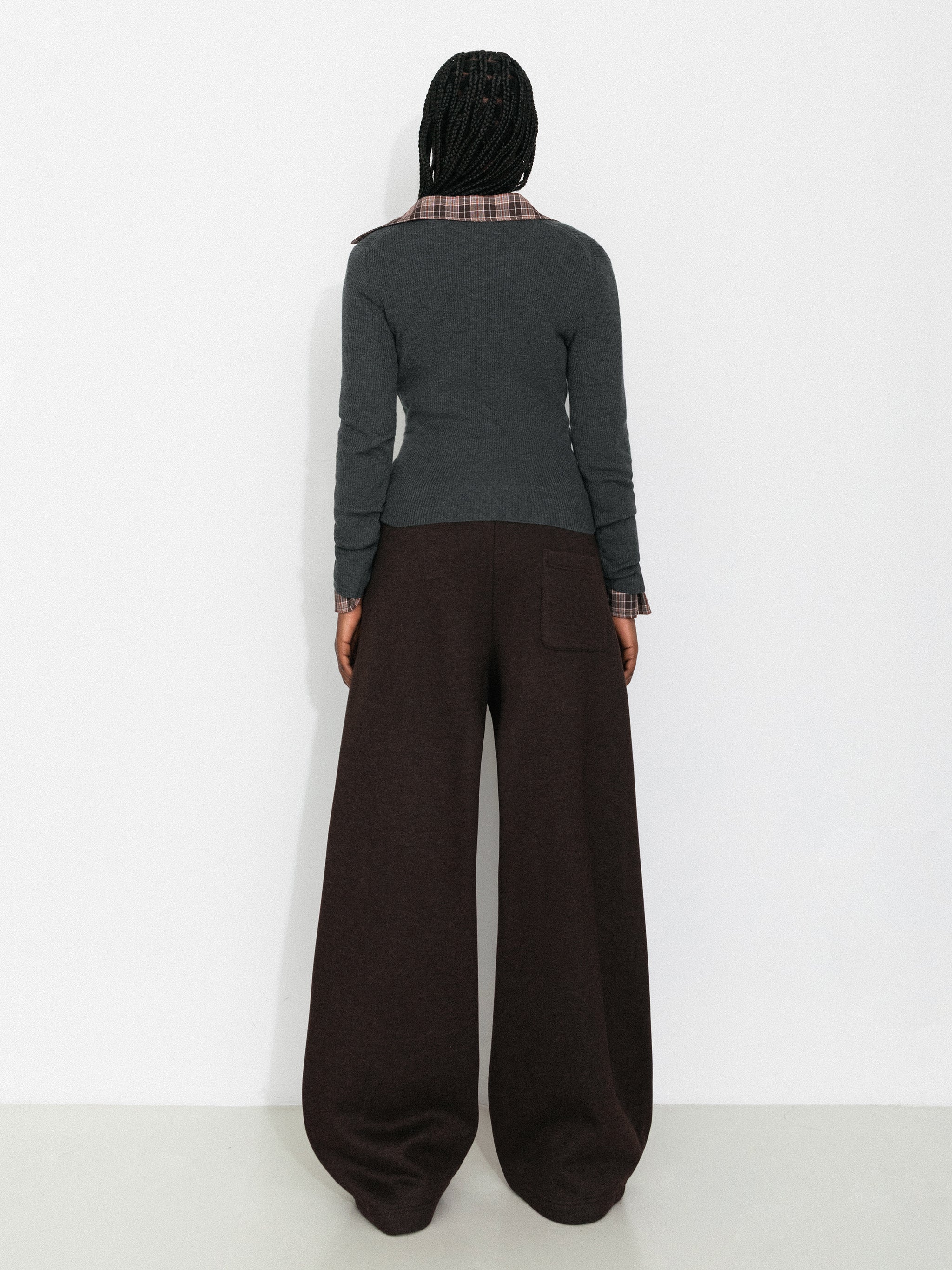 Loose Fit Elastic Waist Pants-6