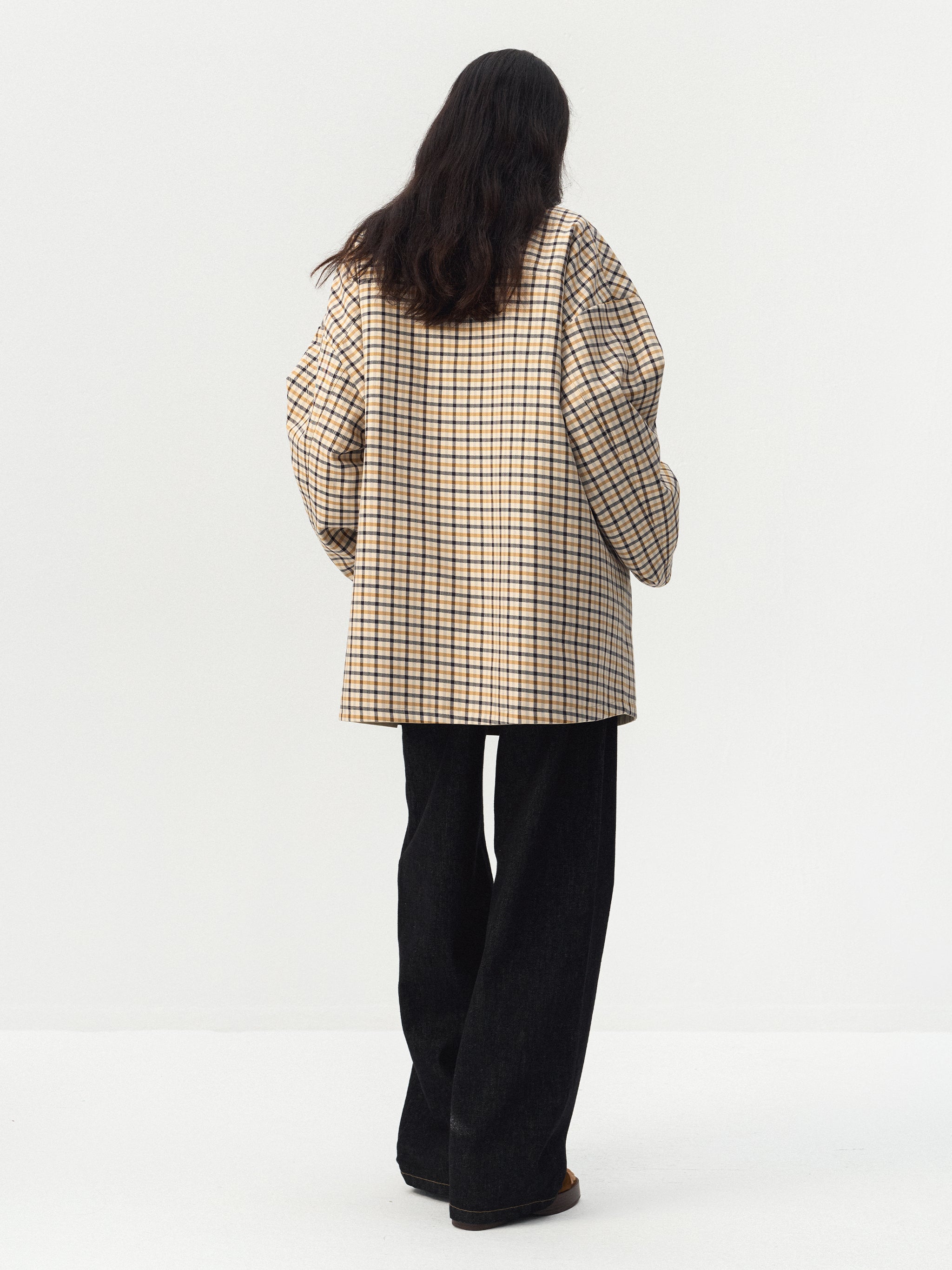 Funnel Neck Reversible Trench Coat-6