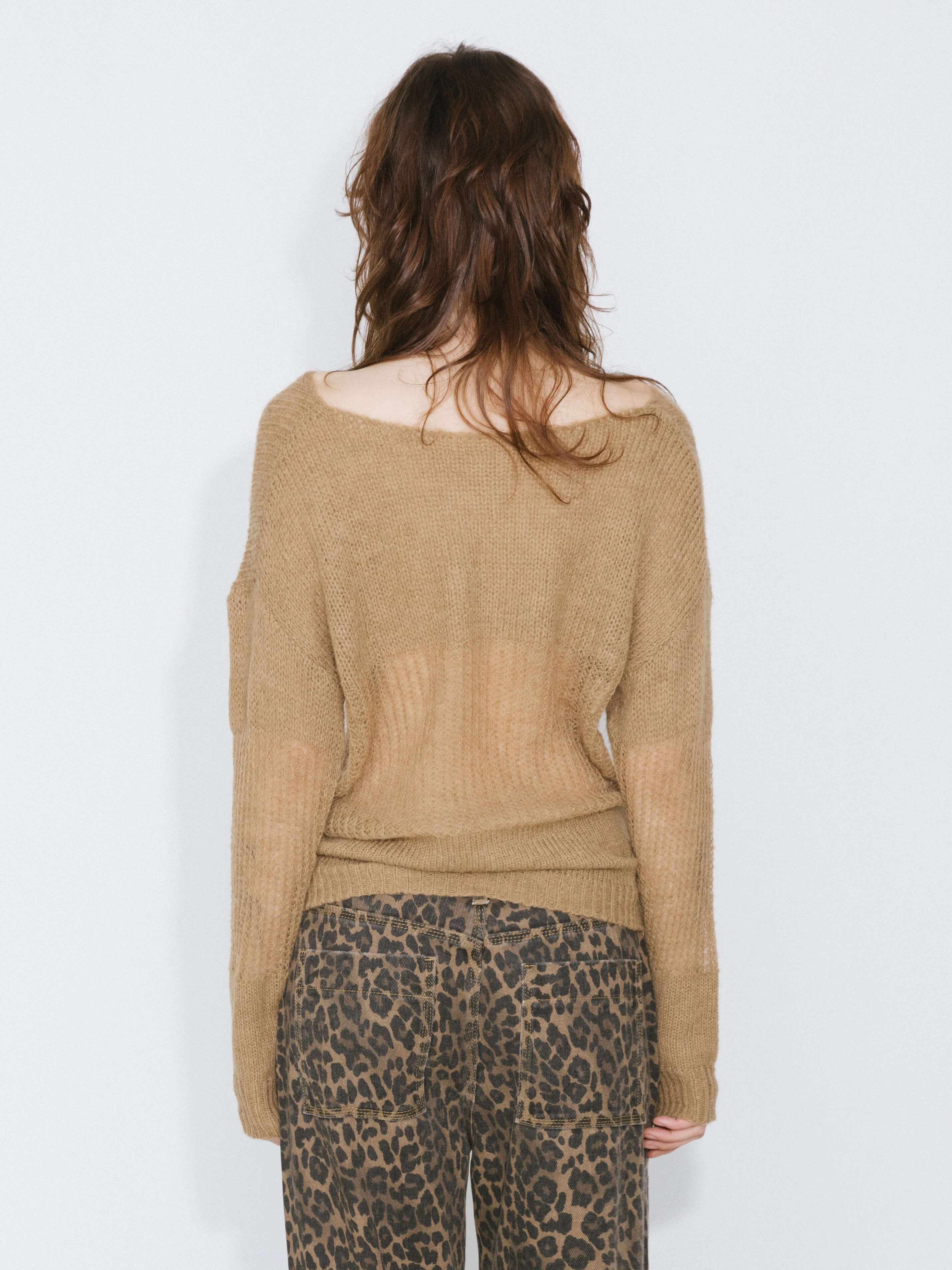 Off The Shoulder Stacked Long Sleeved Sweater-6