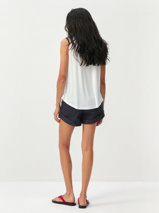 CUBIC Acetate Solid Cowl Neck Sleeveless Top