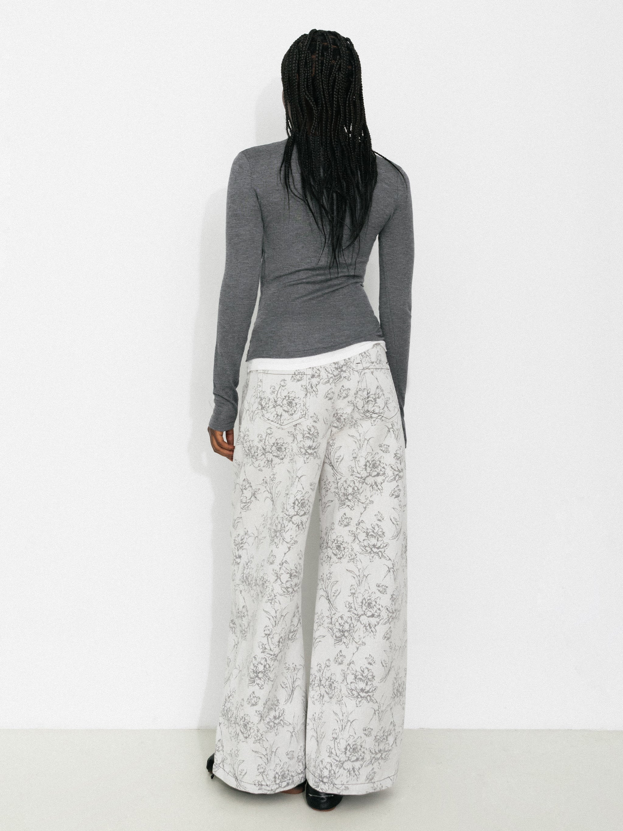 Bohemian Loose-Fit Patterned Straight Pants-6
