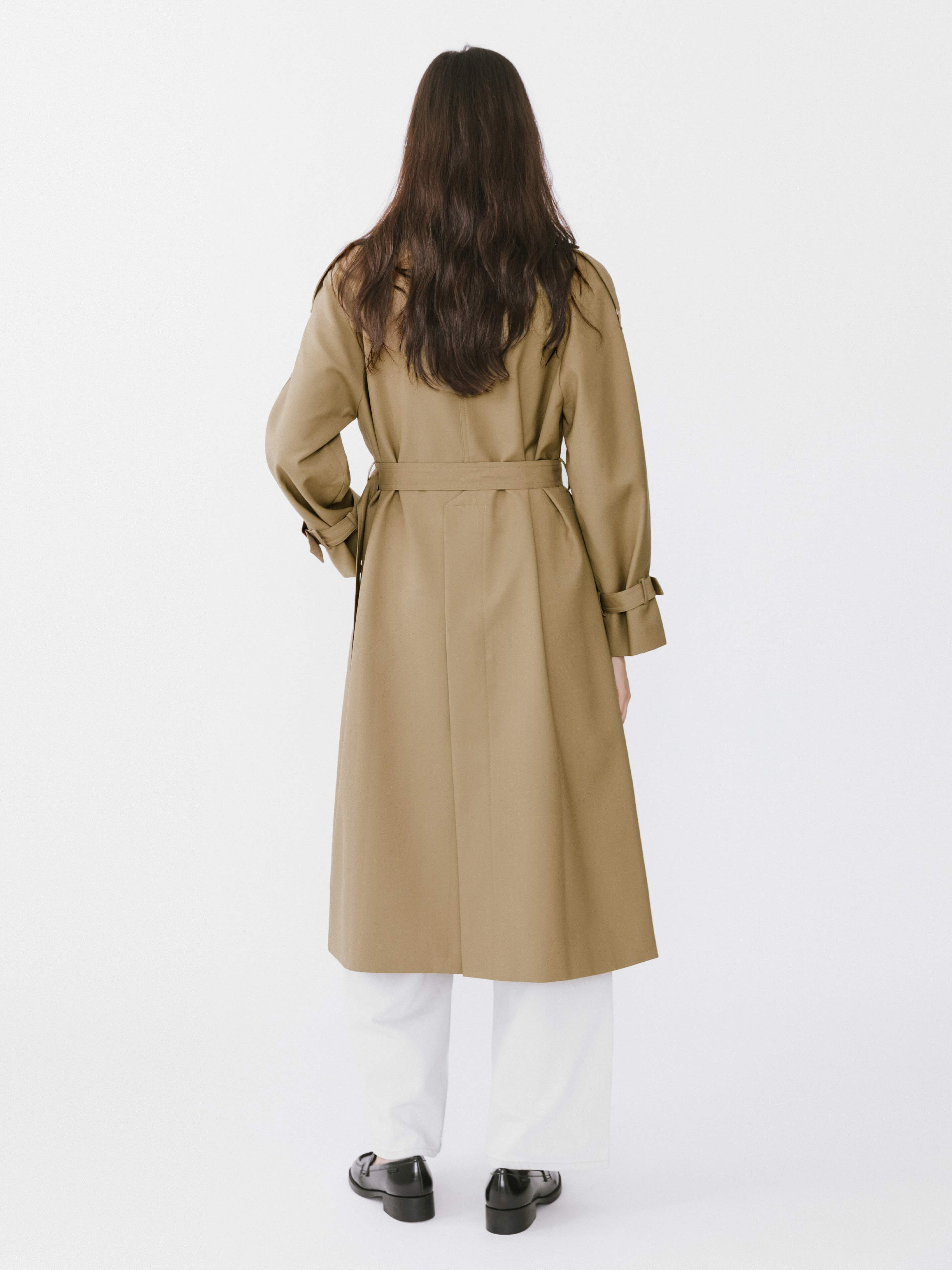 Classic Belted Double Breasted Trench Coat-6