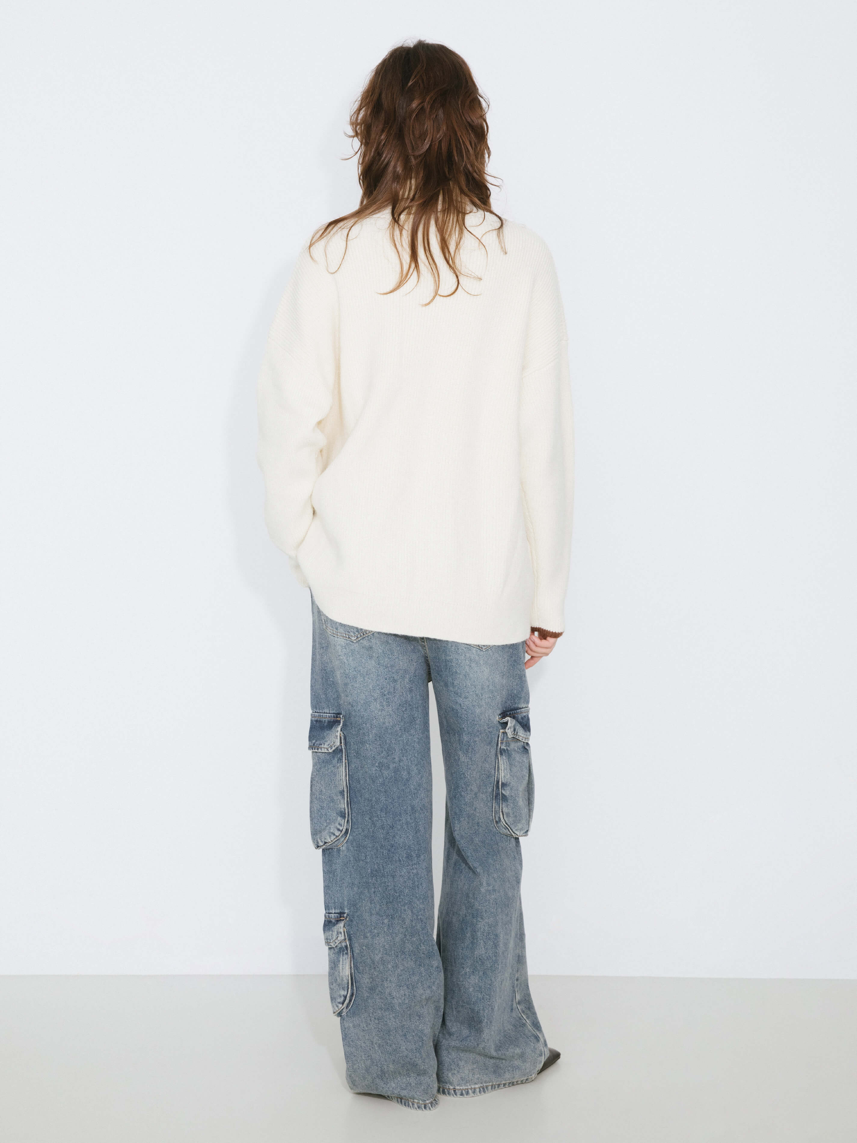 High Rise Cargo Jeans-6