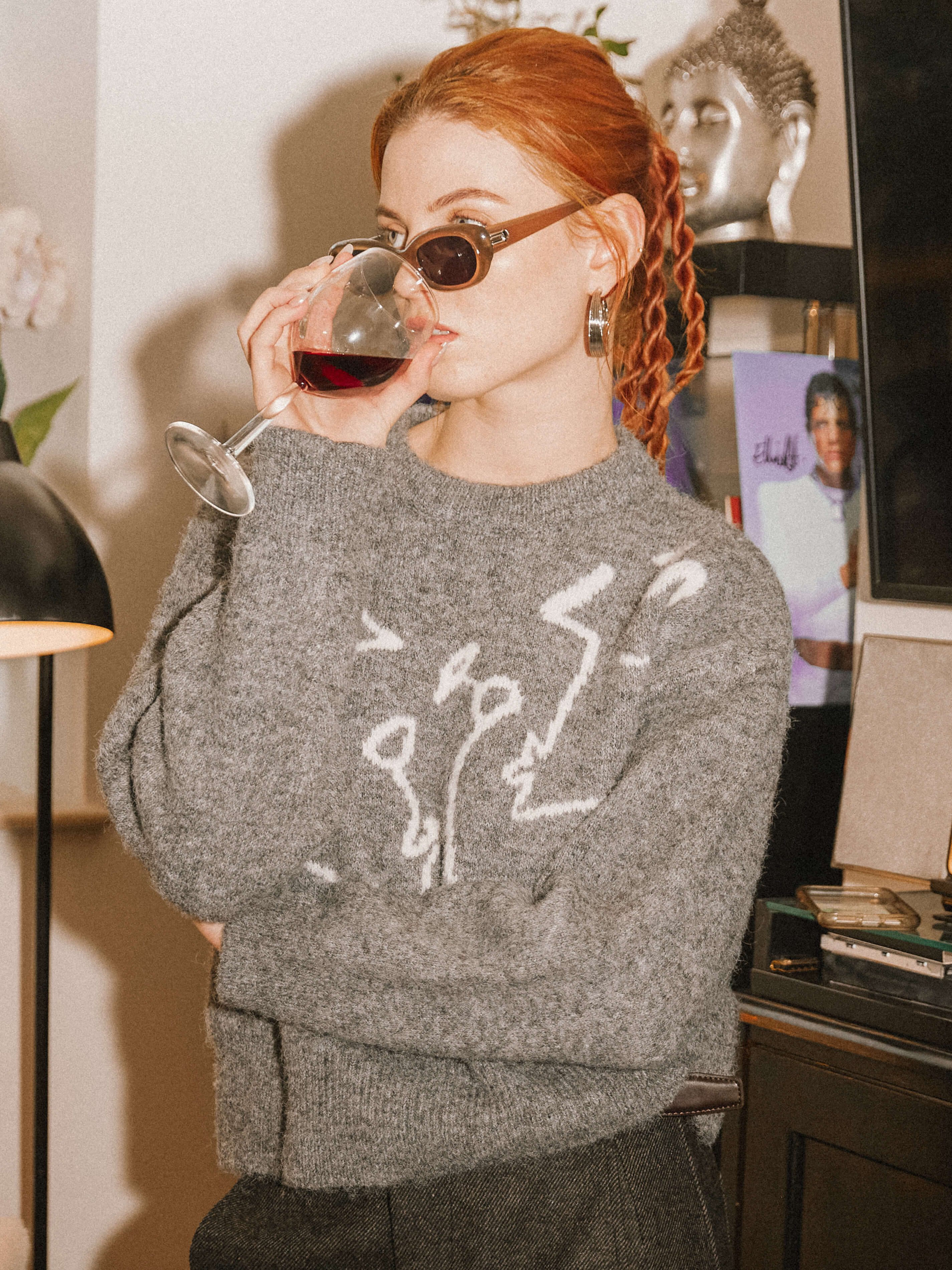 "CUBIC WINE CLUB" Sweater-7