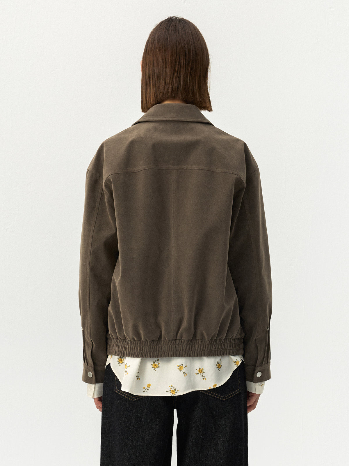 CUBIC Relaxed Zip-Up Blouson Jacket-6