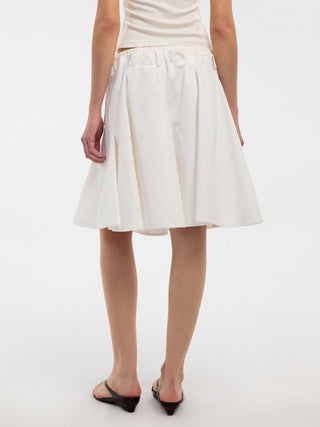 CUBIC Lace-Trimmed Drawstring Midi Skirt