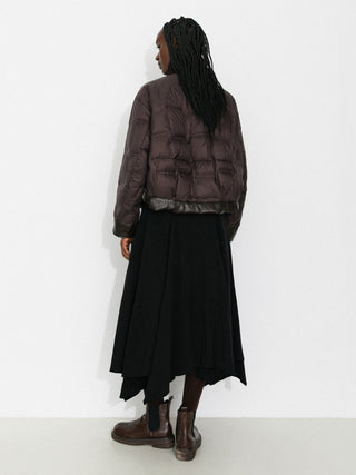 Vintage Lyocell Blend Asymmetric A-Line Midi Skirt