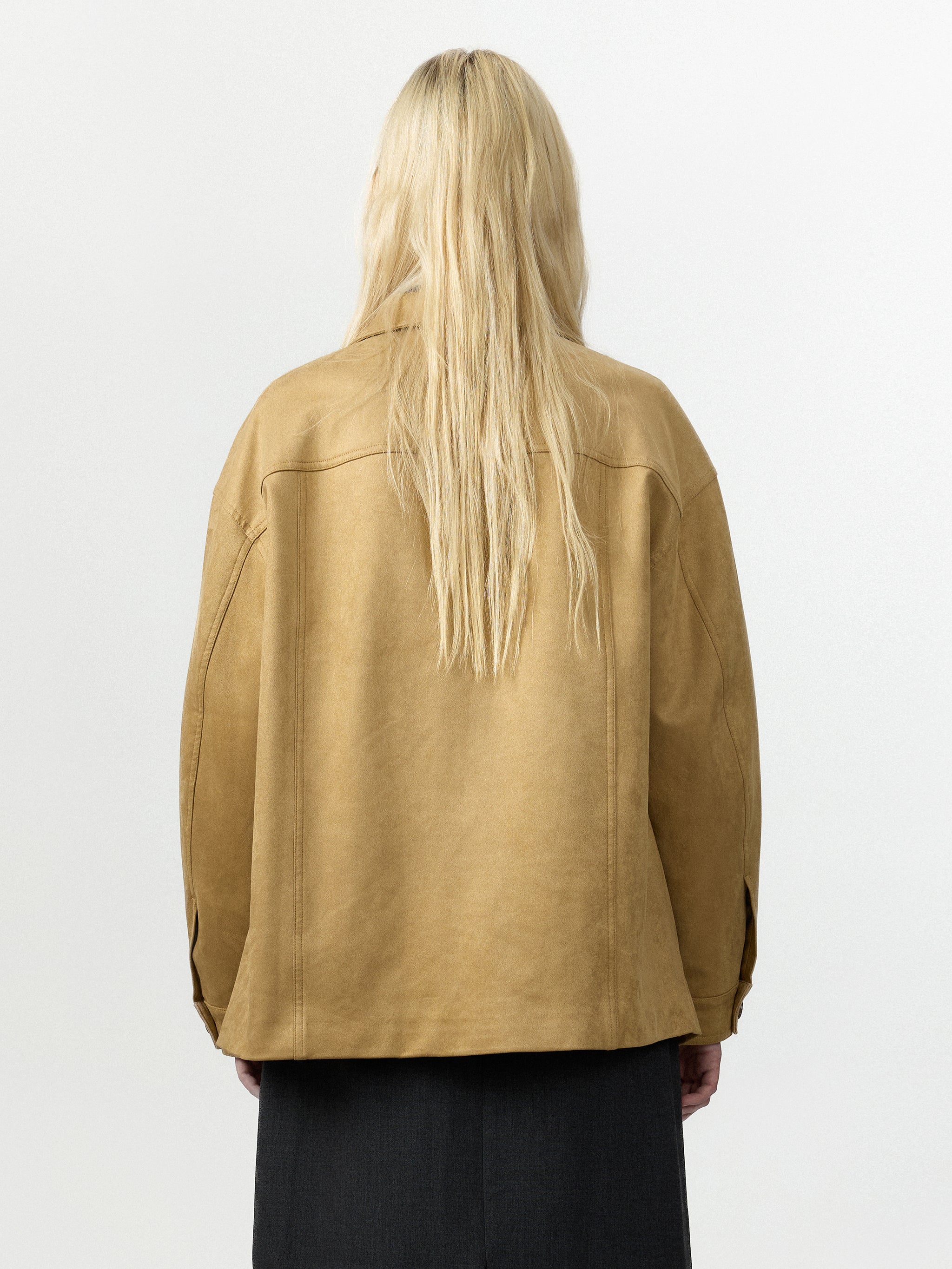 CUBIC Vintage Suede‑Effect Utility Jacket-6