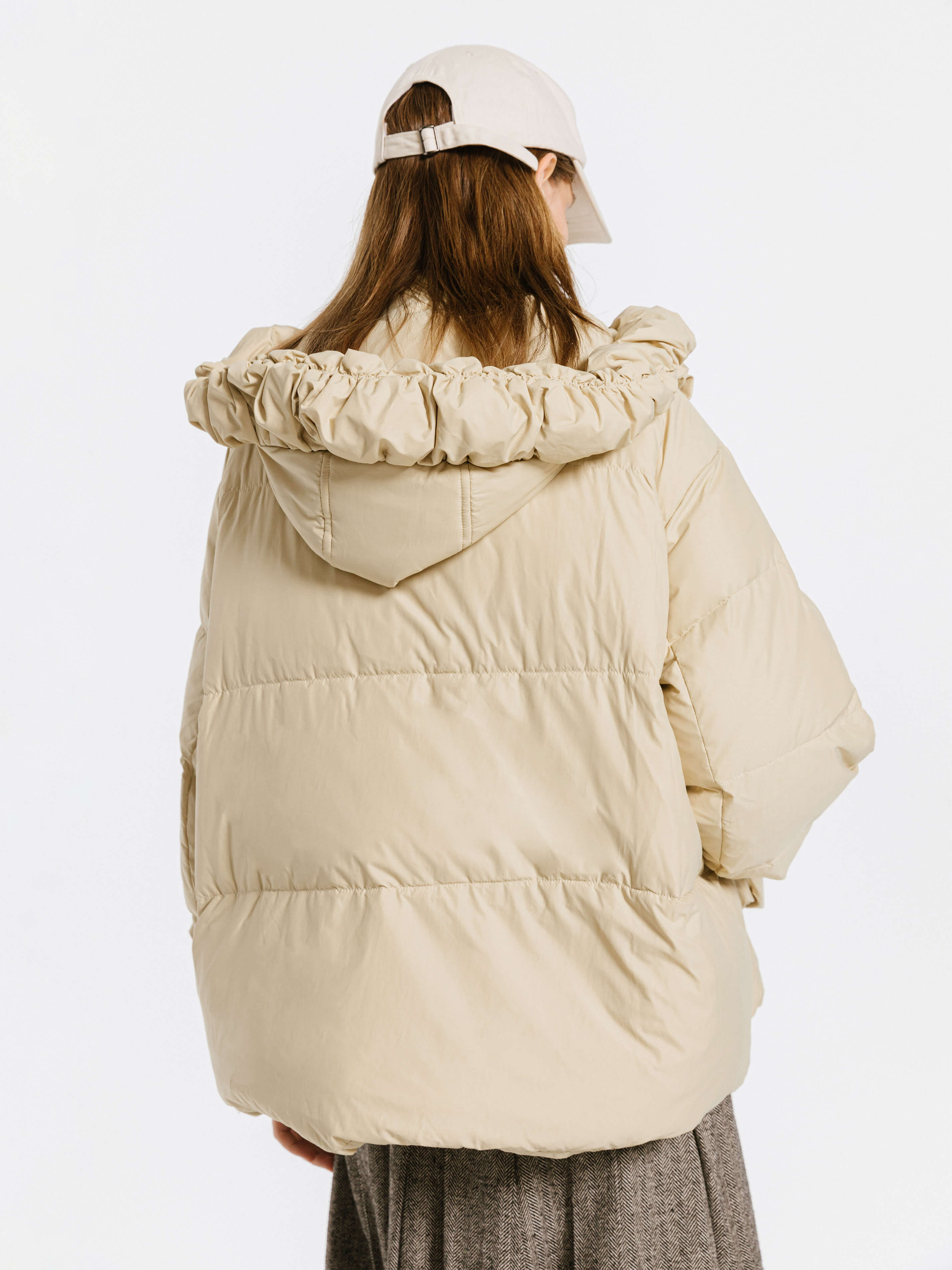 Gathered Short Puffer Jacket-12