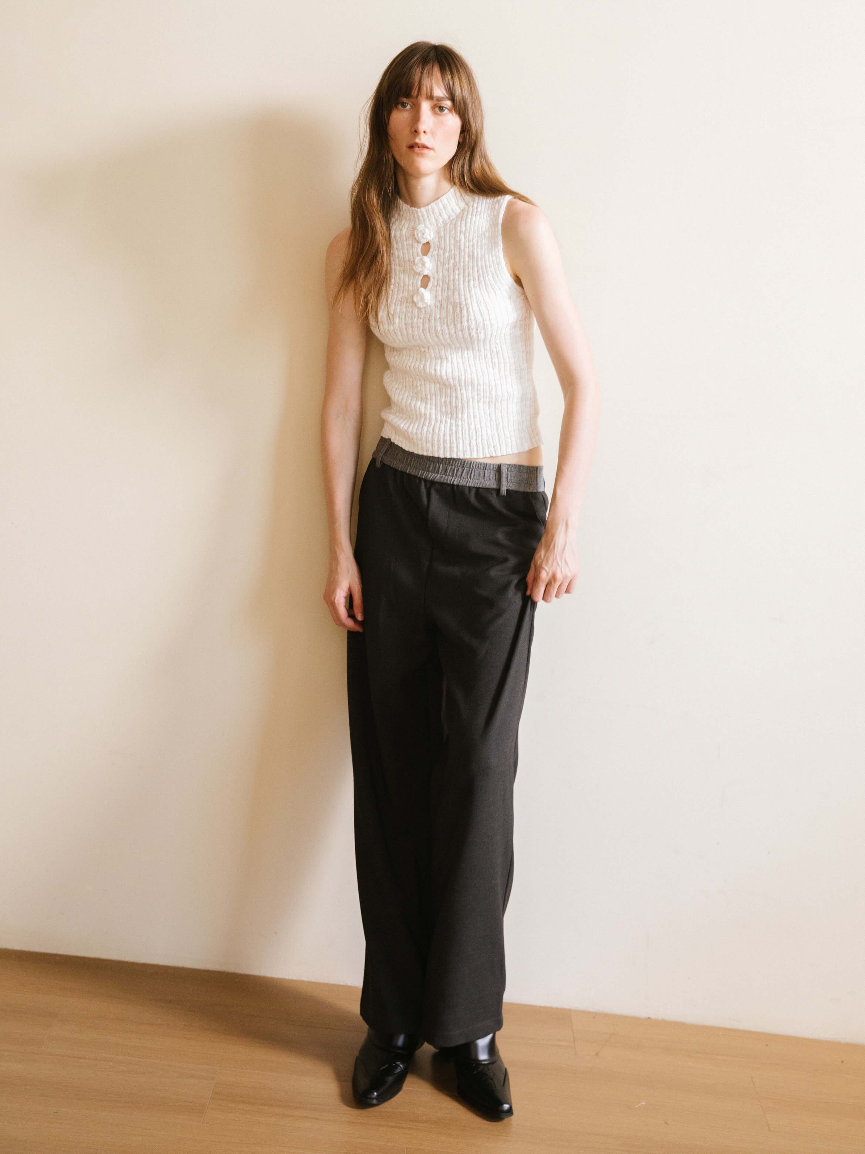 Colorblock Casual Straight Trousers-7