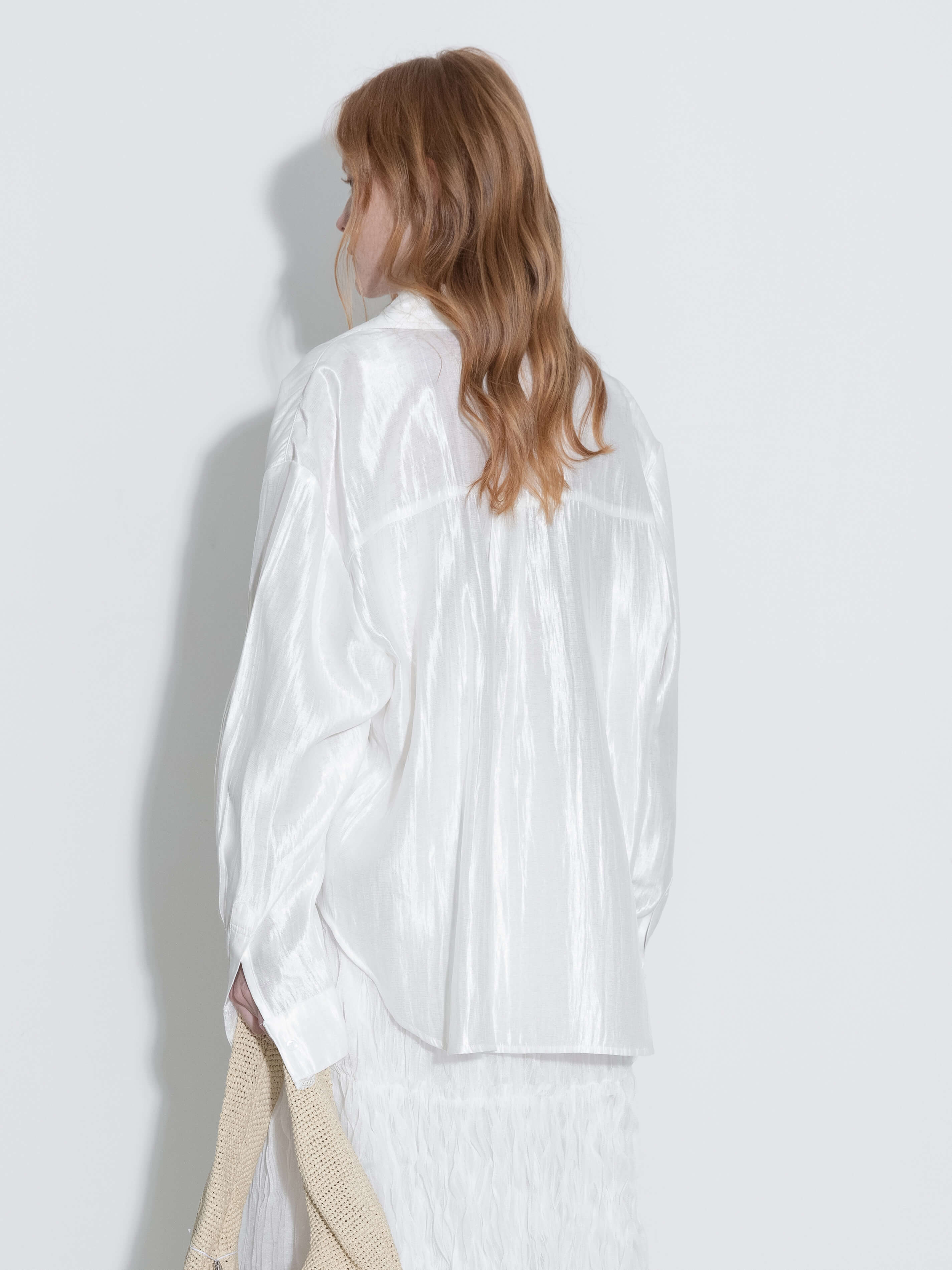 Lace Patchwork Loose Long Sleeves Shirt-7