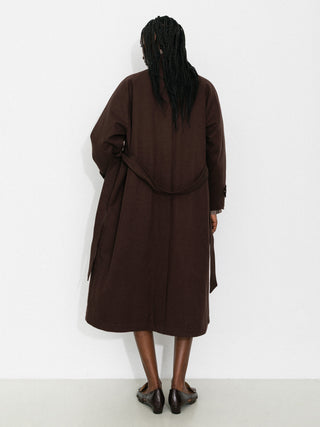Convertible Collar Long Down Trench Coat