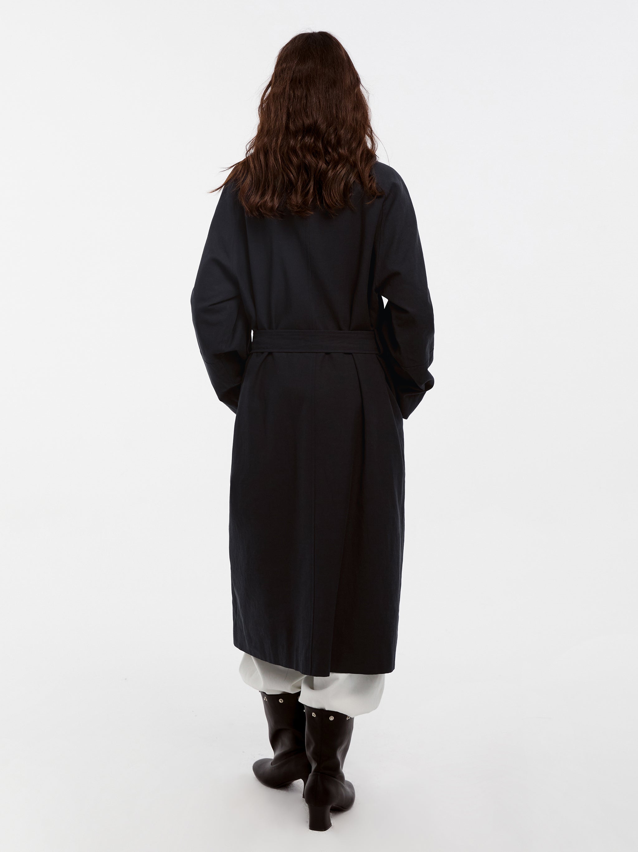 CUBIC Lyocell Classic Long Trench Coat-3