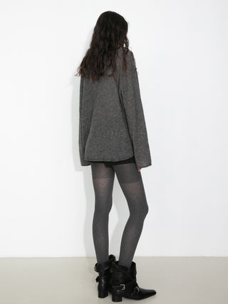 Henley Neck Loose-Fit Long-Sleeve Cover-Up