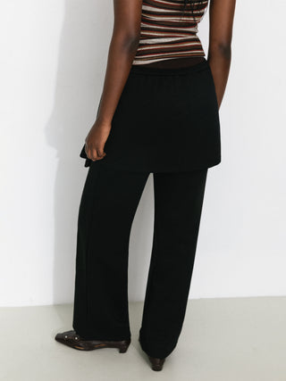 Casual Drawstring Waist Straight Pants