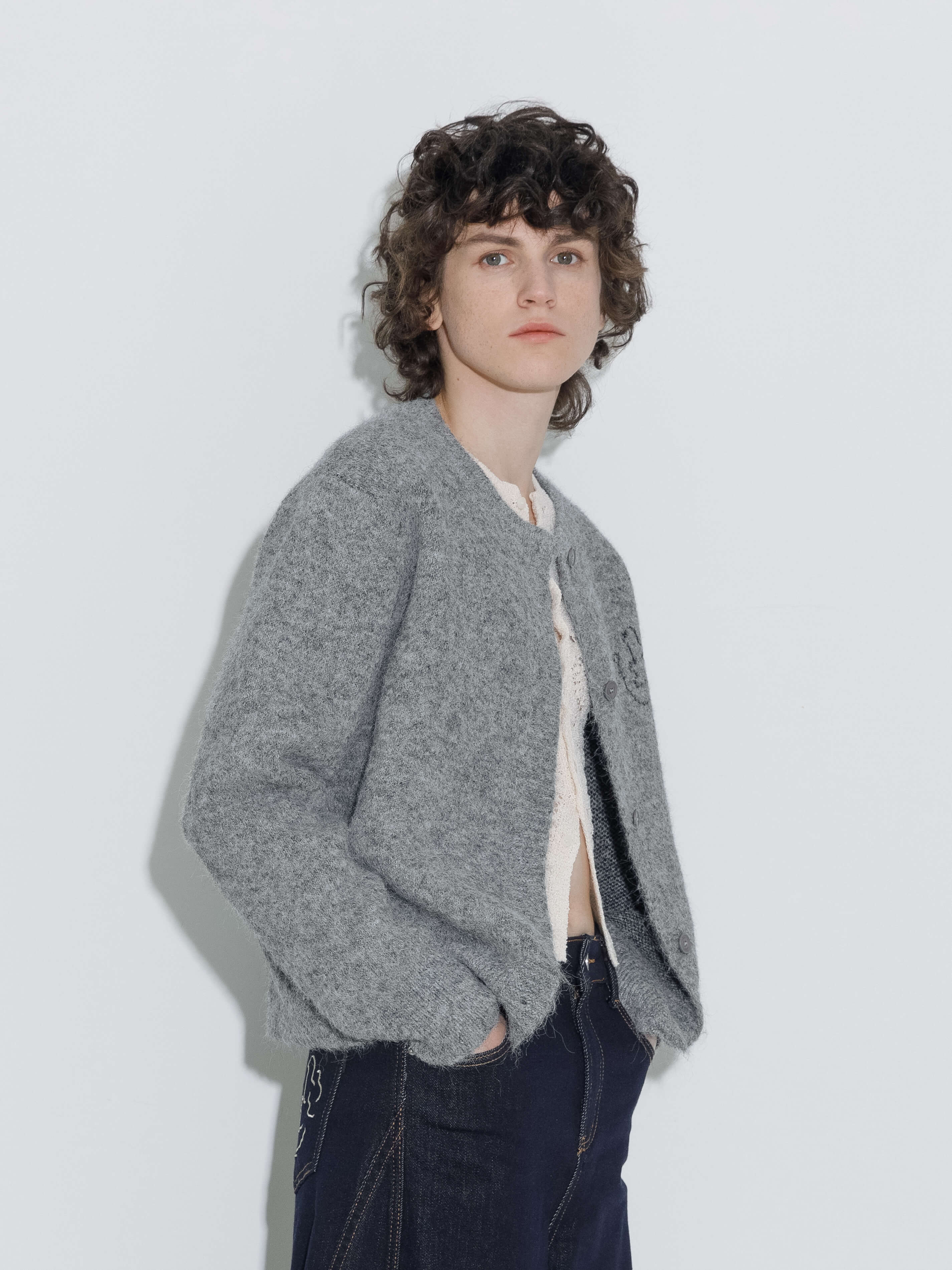 "CUBIC WINE CLUB" Cardigan-6
