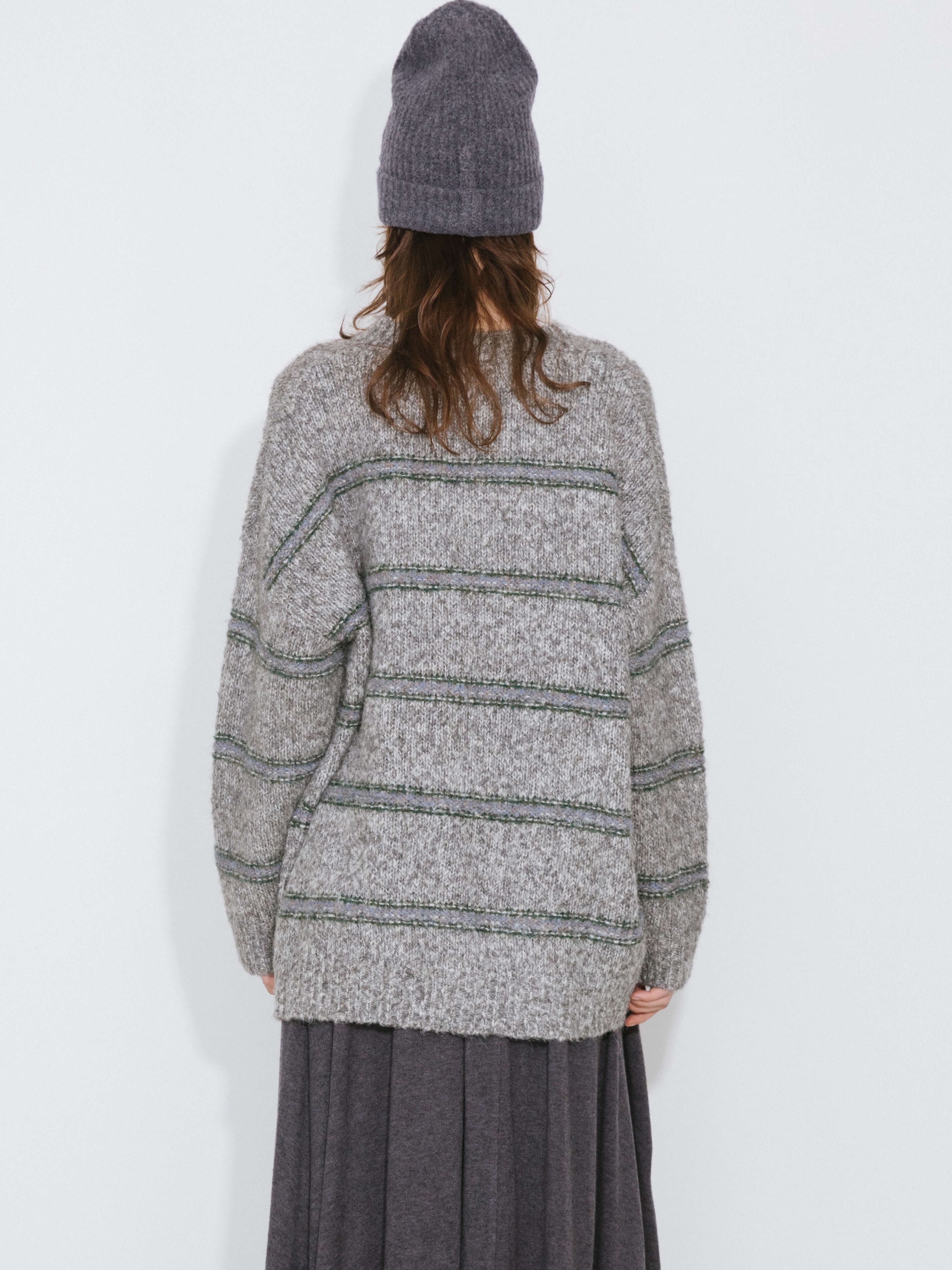 Striped Long Oversized Sweater-6