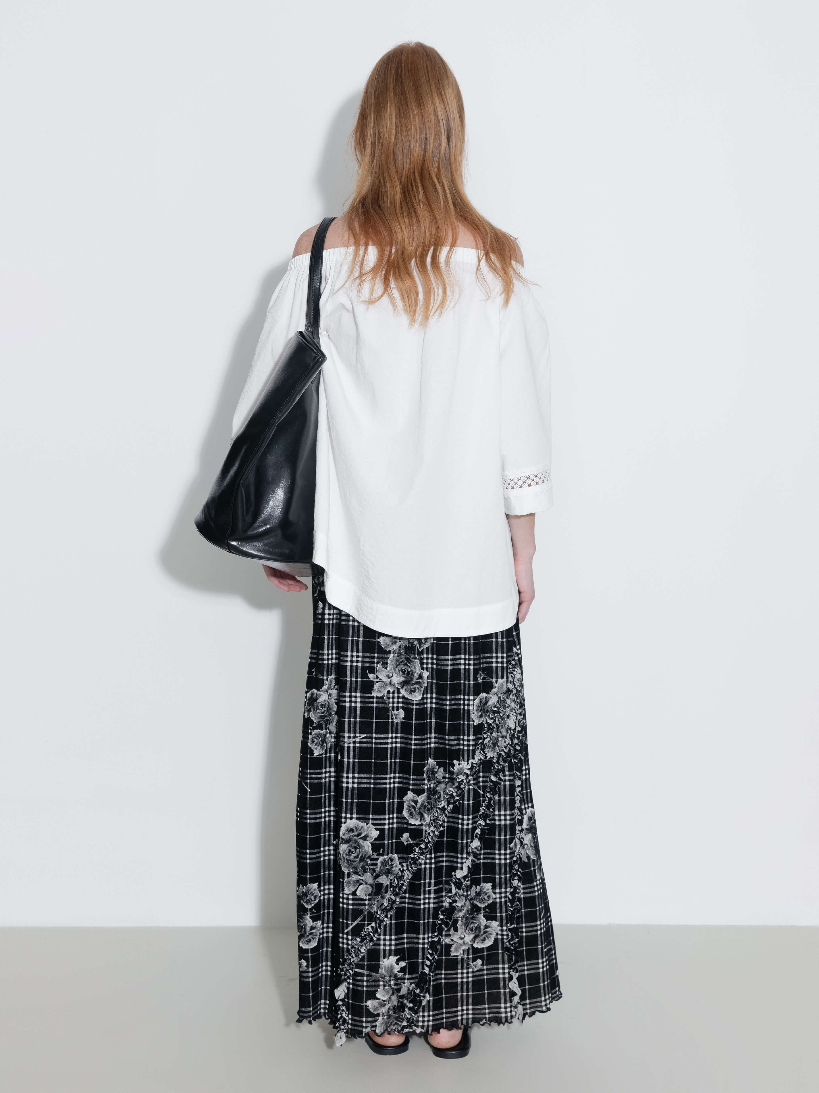 Floral Print A-line Skirt-7