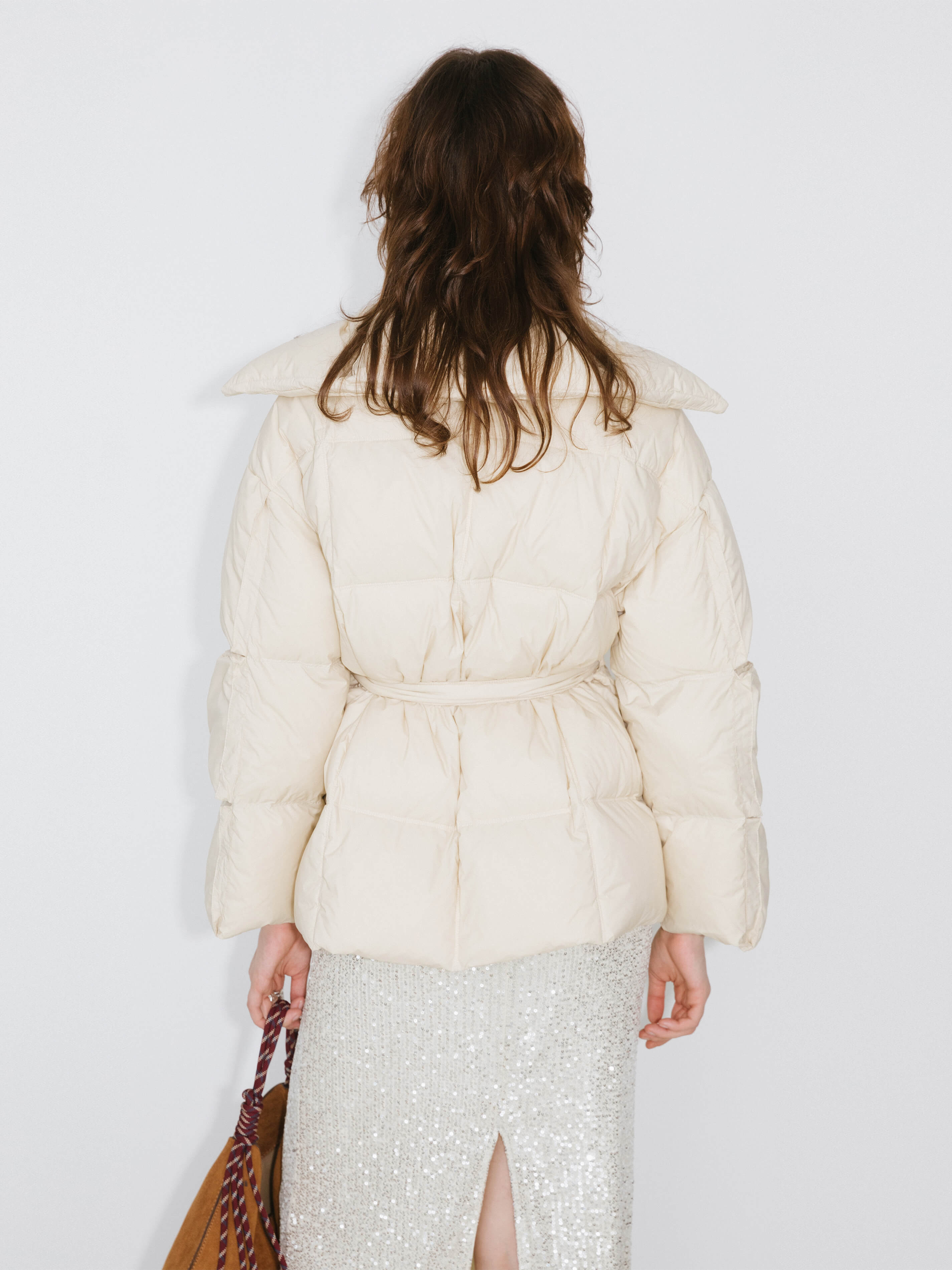 Short Boxy Down Coat-7