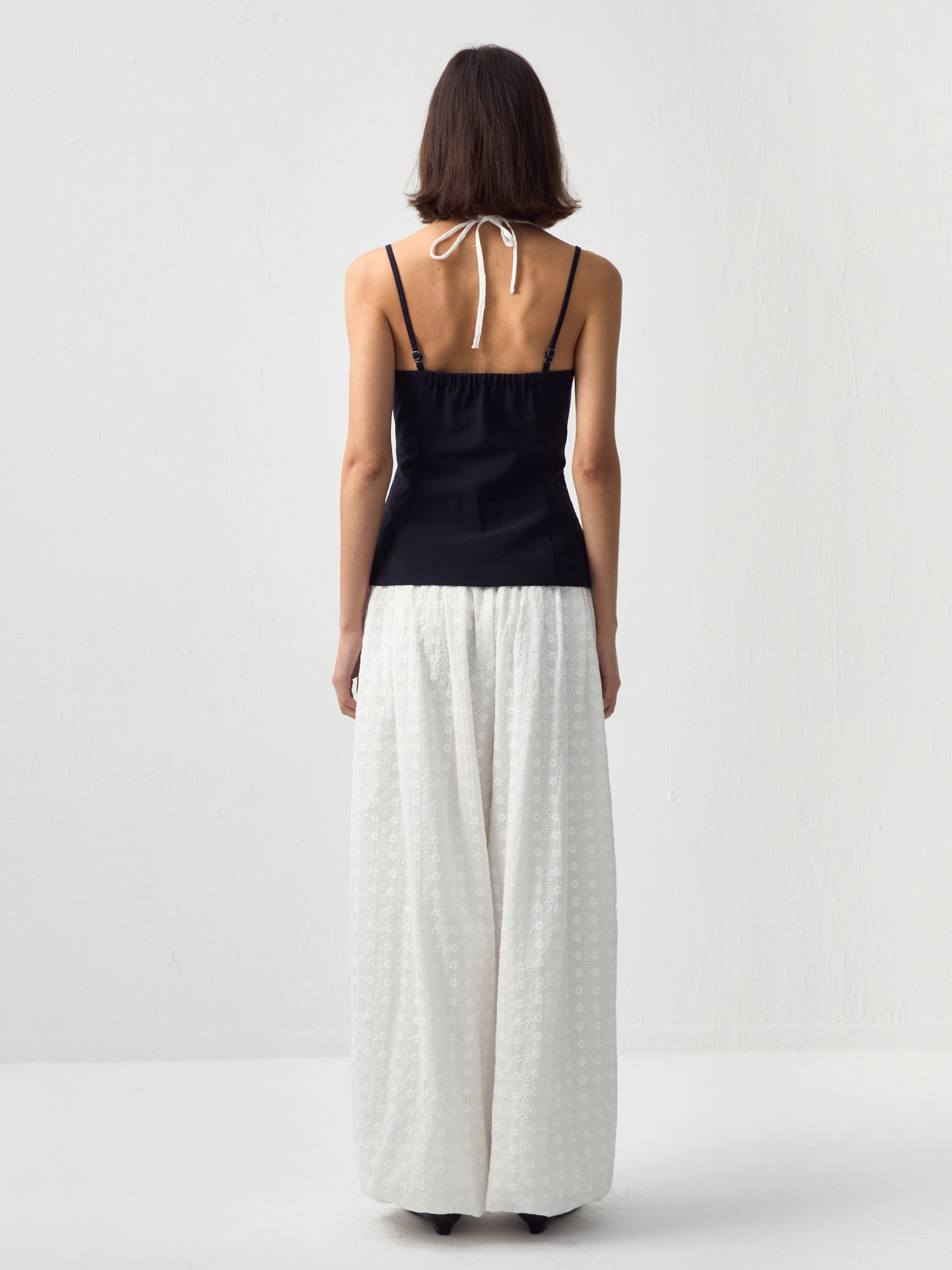 CUBIC Contrast Panel Deep V Knit Top-6