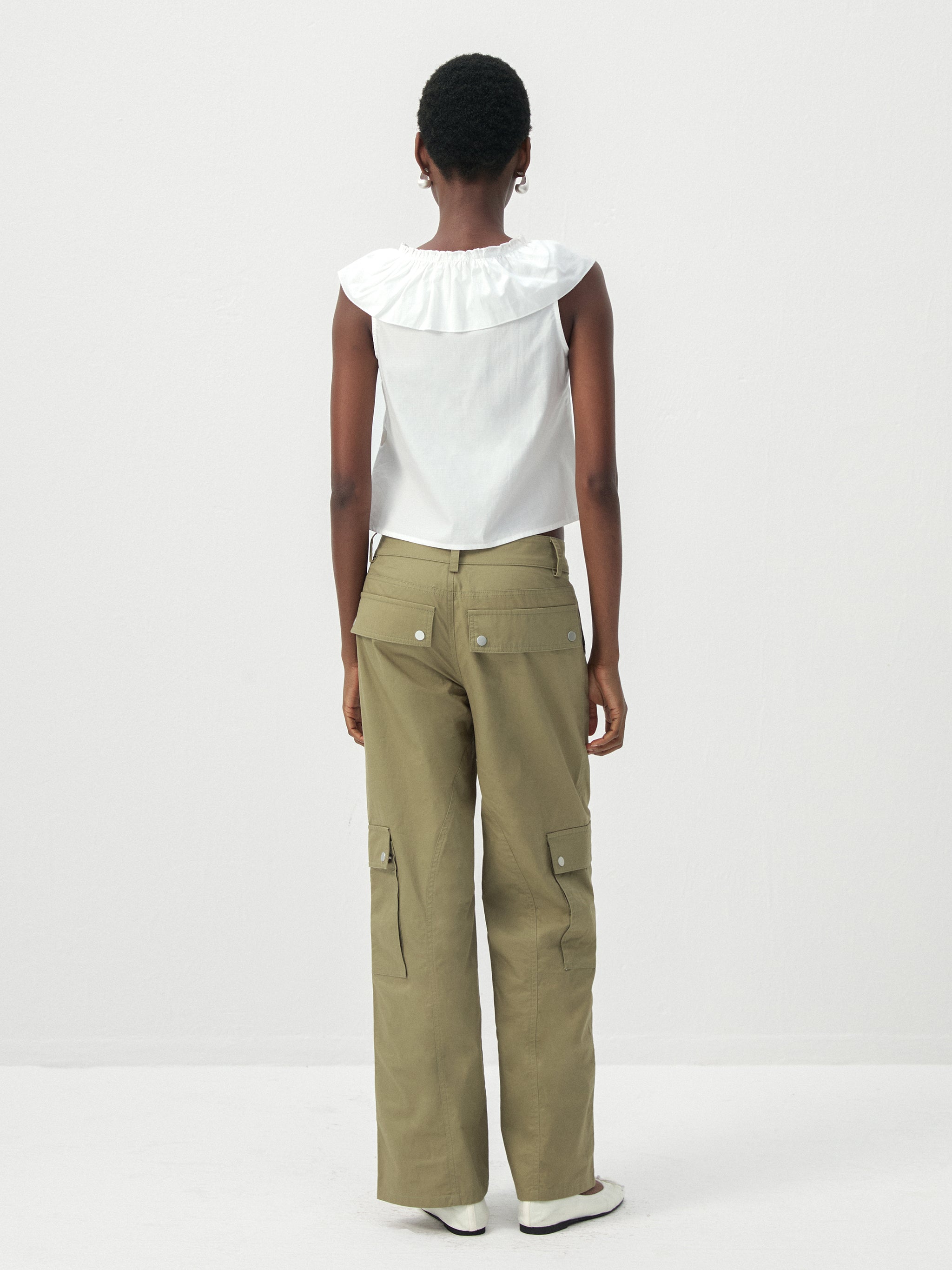CUBIC 100% Cotton Casual Cargo Pants-7