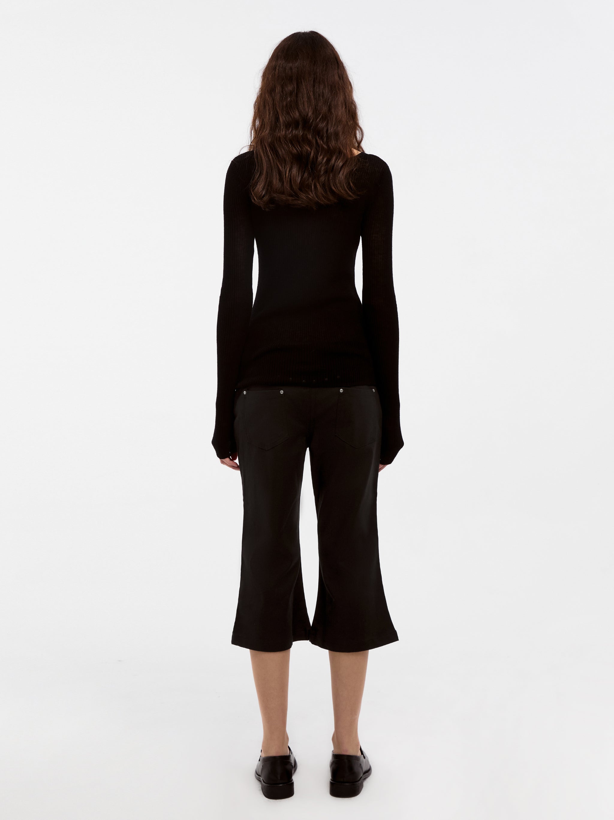 Vintage Lyocell-Blend Cropped Flared Trousers-6
