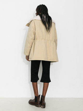 Loose-Fit Reversible Shearling Workwear Jacket