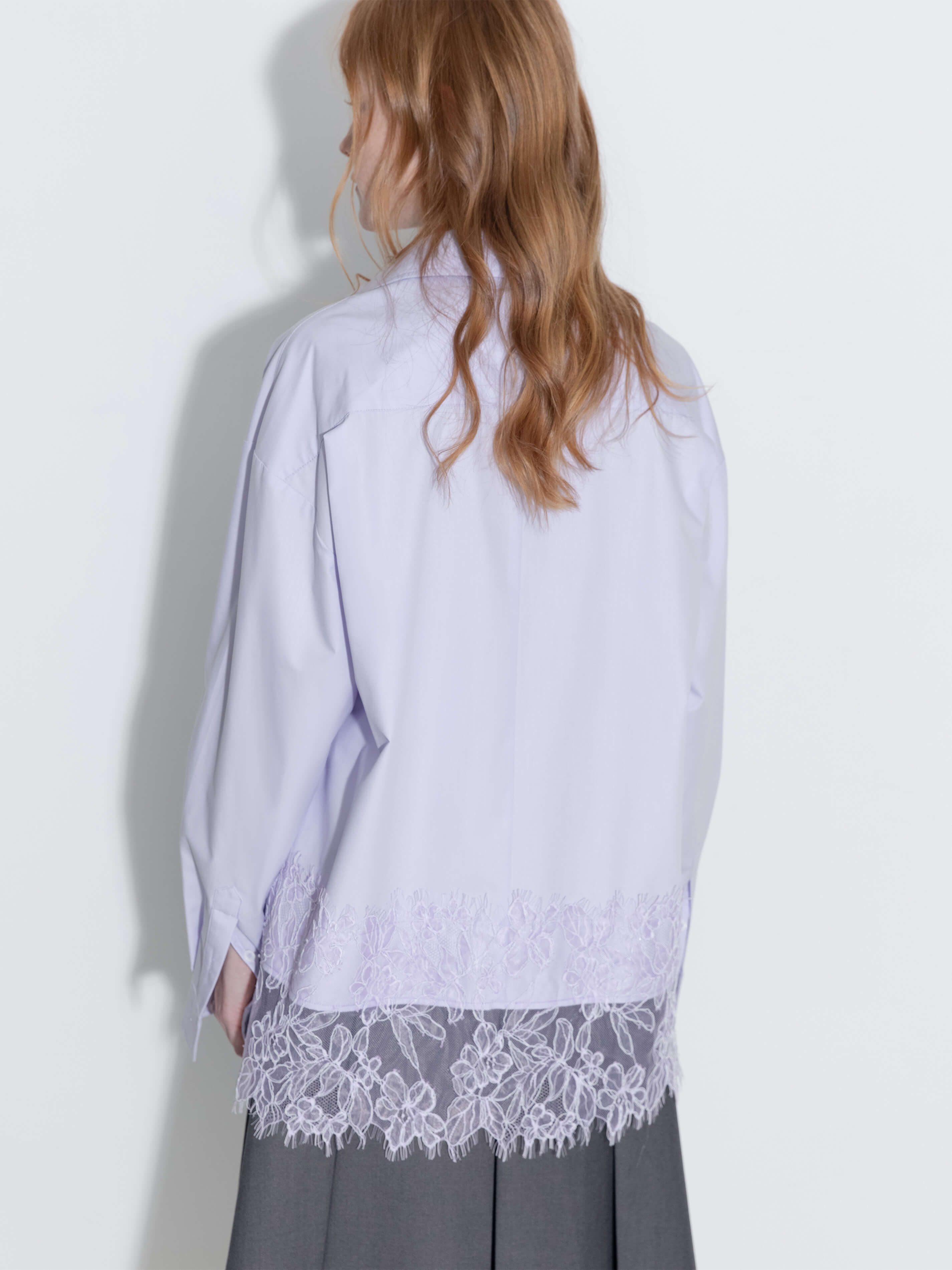 Lace Panel Shirt-7