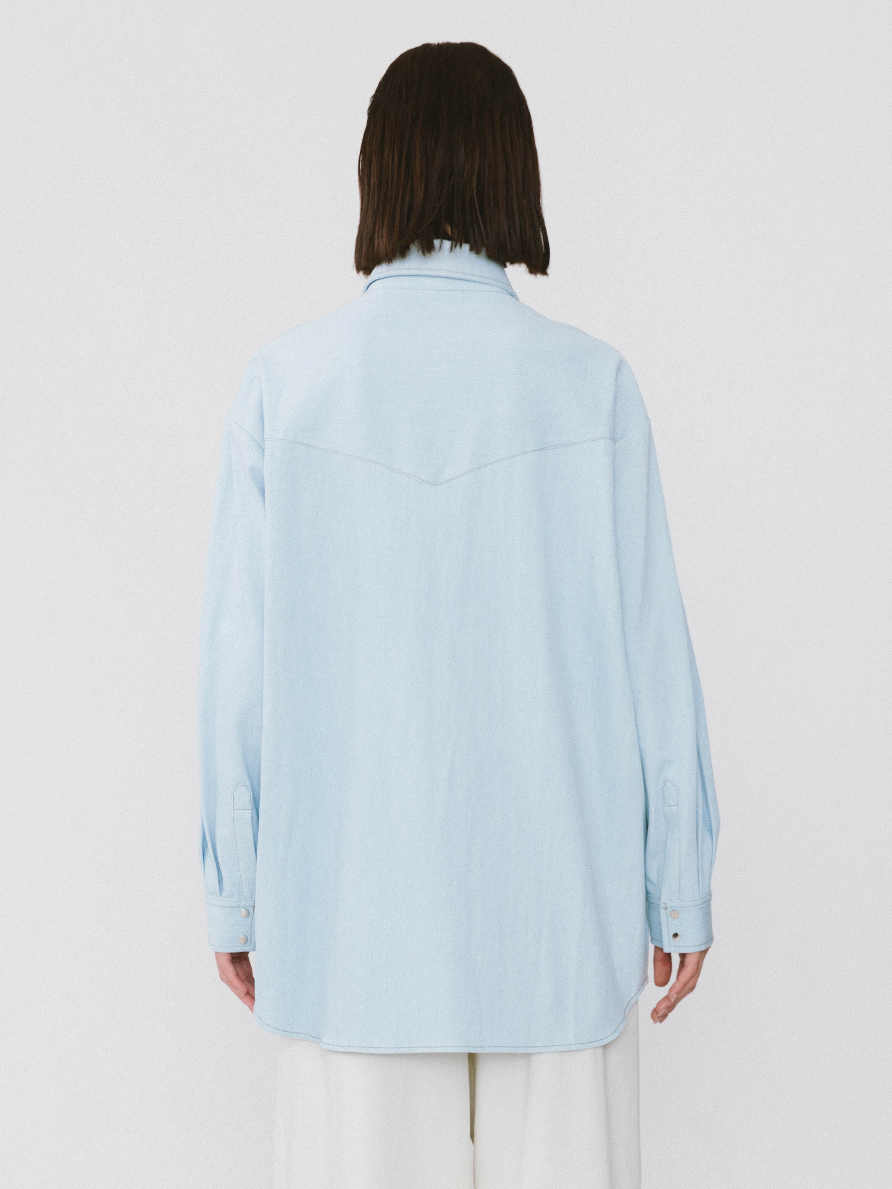 Light-colored Loose Denim Jacket-6