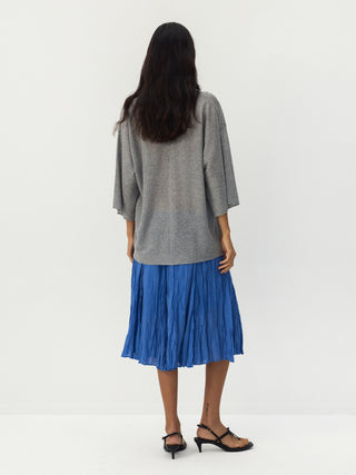CUBIC Crinkled Pleated Midi Skirt