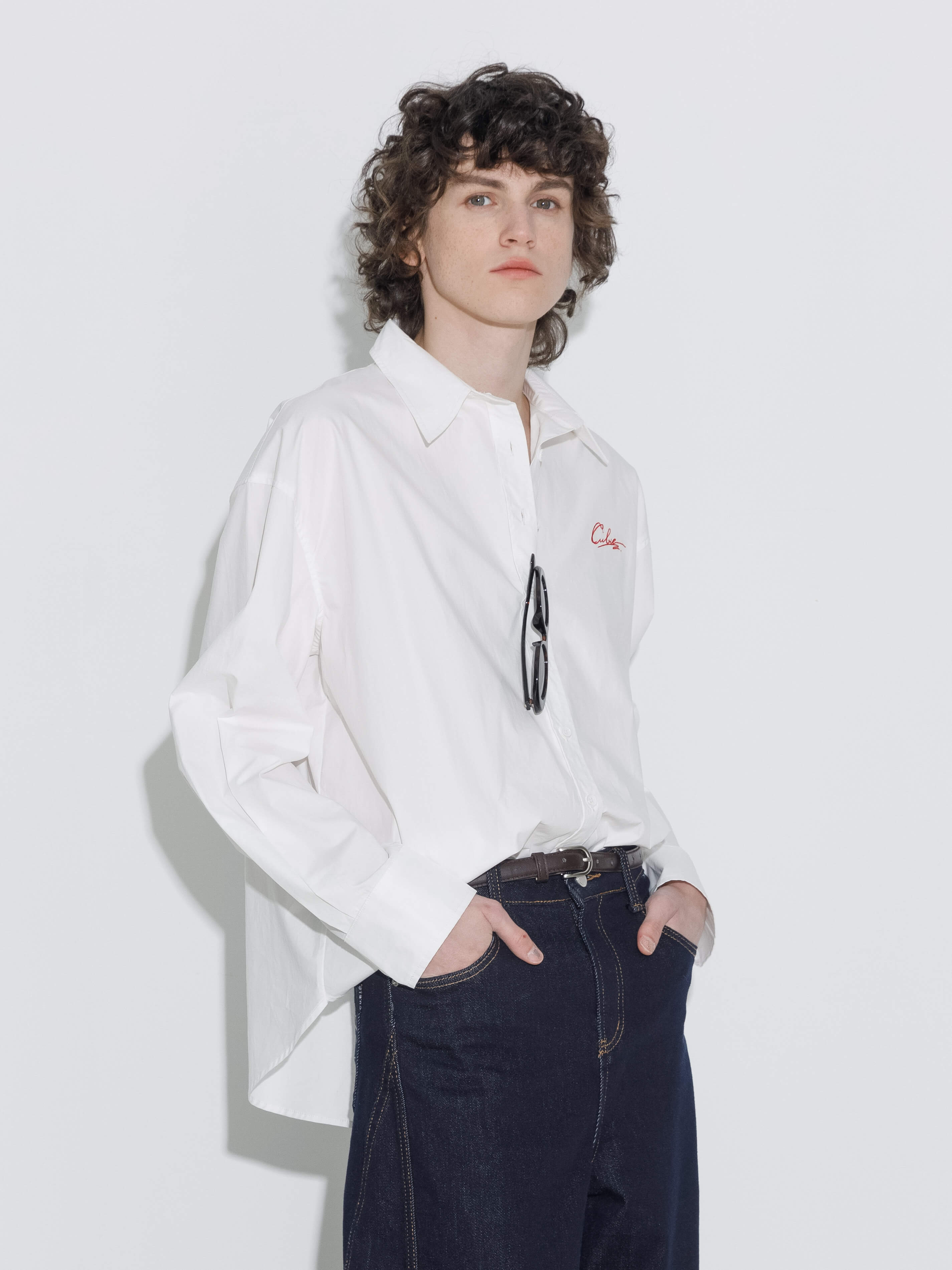 100% Cotton Embroidered Oversized Shirt-8