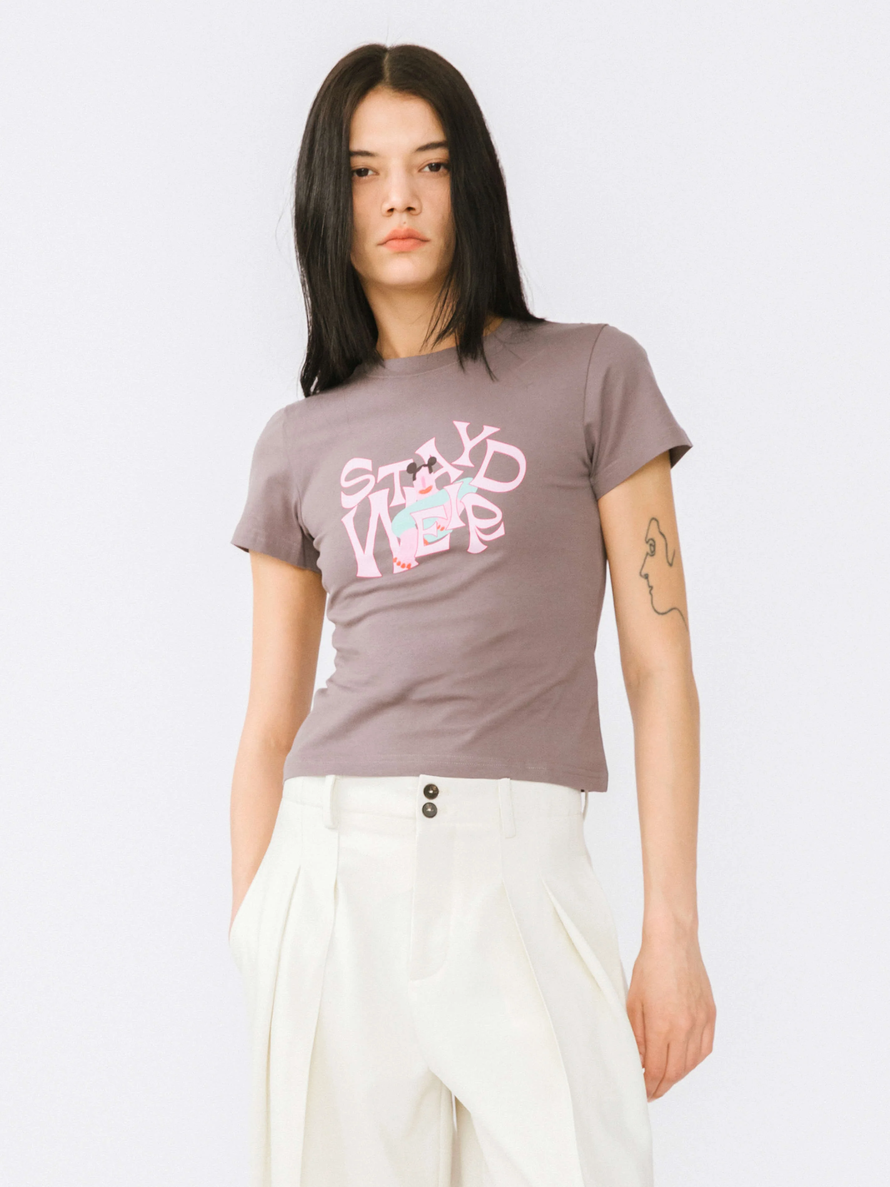 "Stay Weird" Printed T-Shirt-3