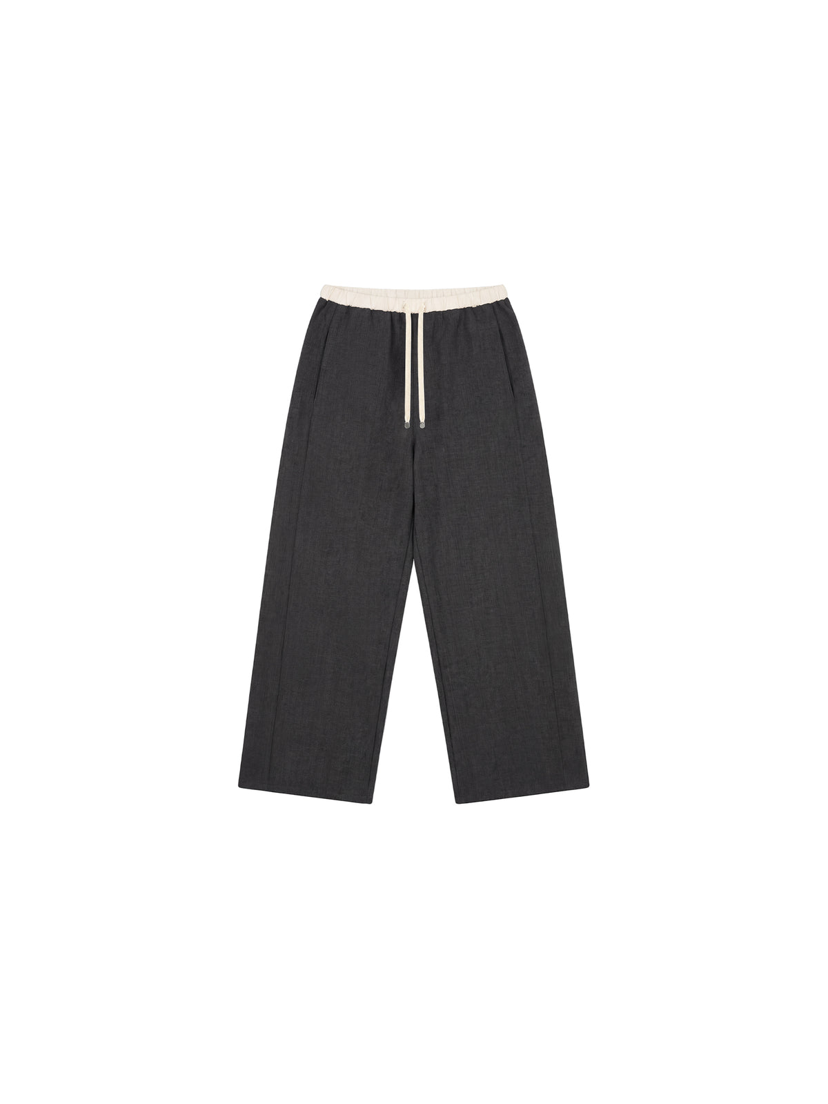 CUBIC Herringbone Drawstring Straight-Leg Trousers-7