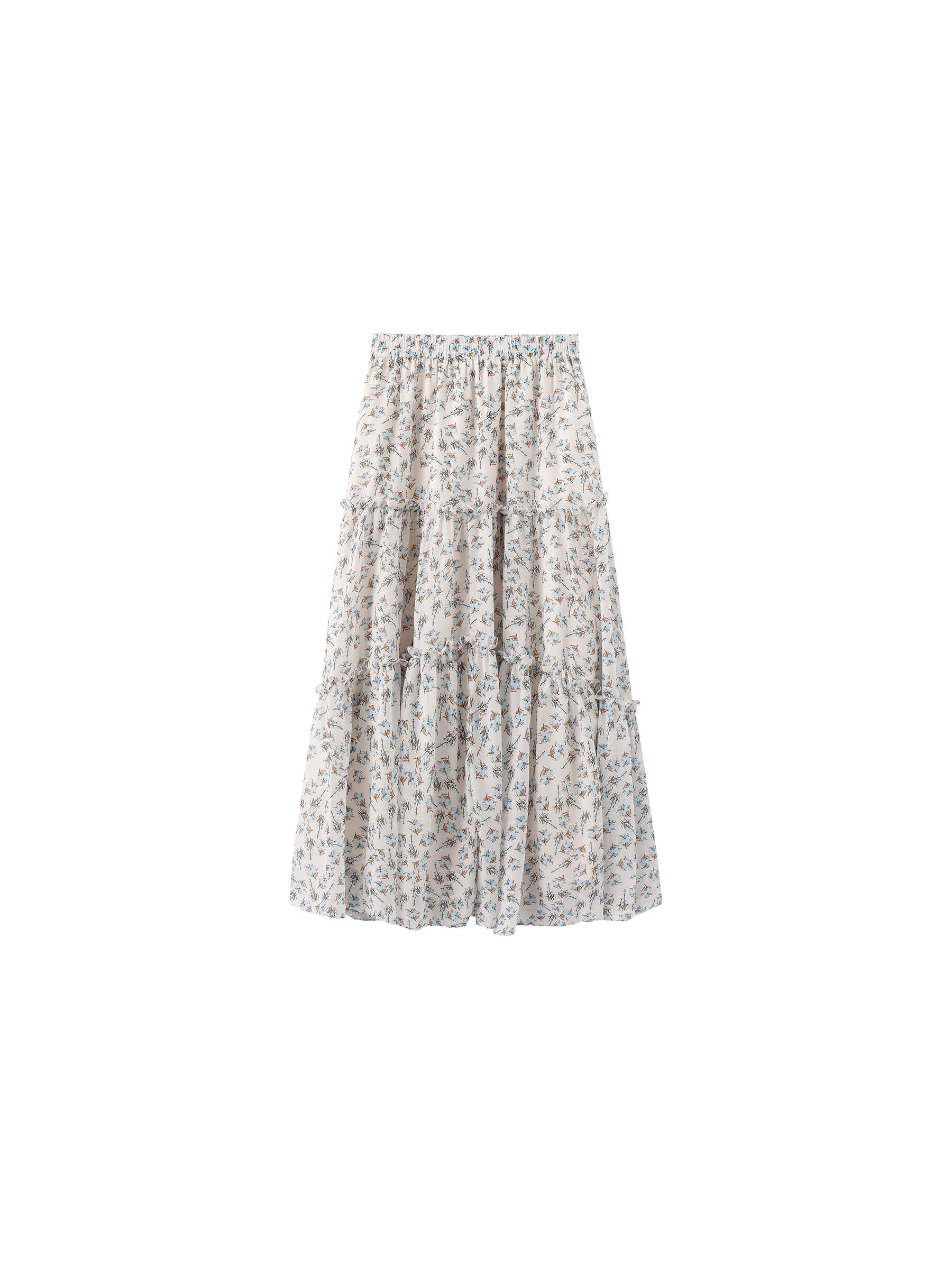 Floral Print Maxi Skirt-8