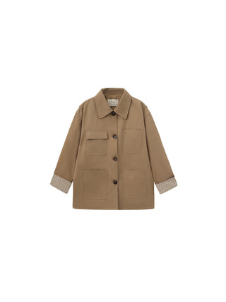 Classic Barn-Style Modal-Blend Cotton Down Coat