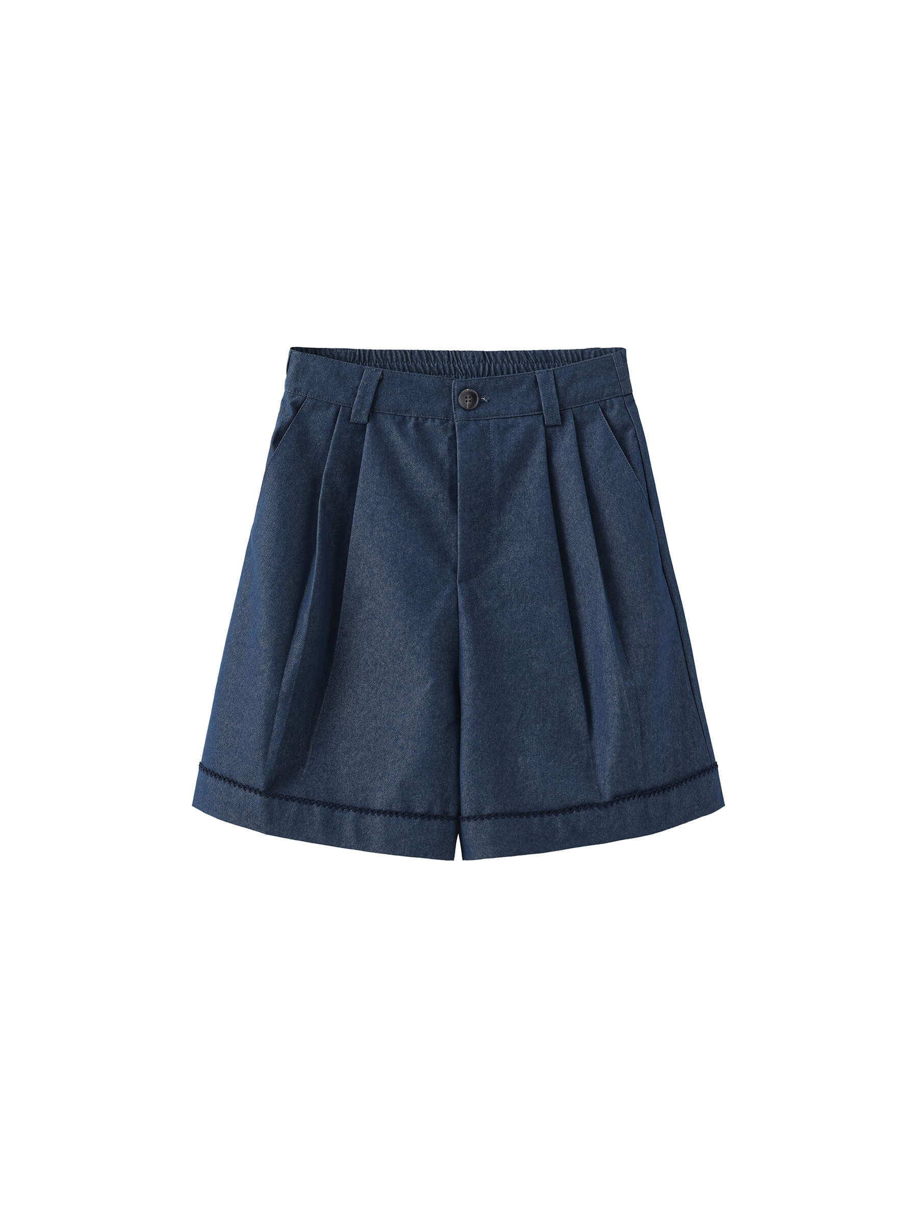 Pleated Wide-Leg Shorts-8