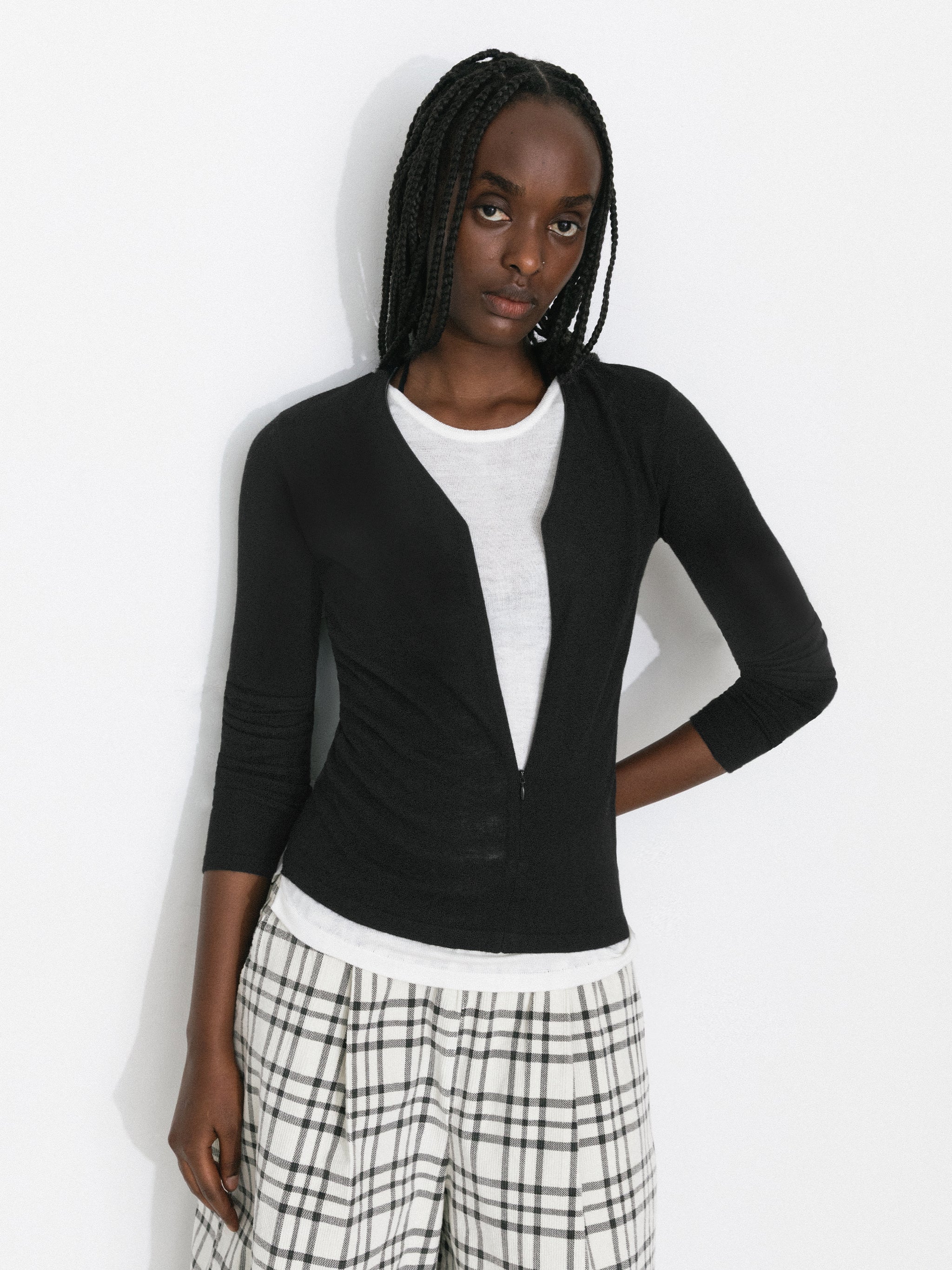 Casual Faux-Layer Knit Top-7