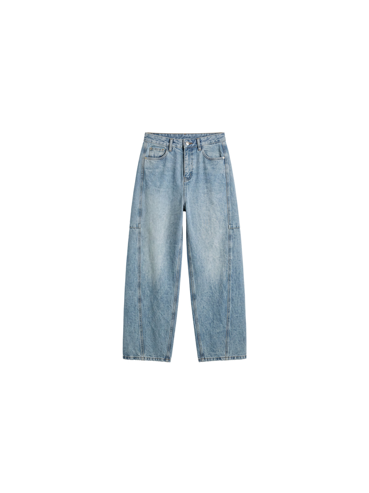 CUBIC Panelled Barrel-Leg Jeans-7