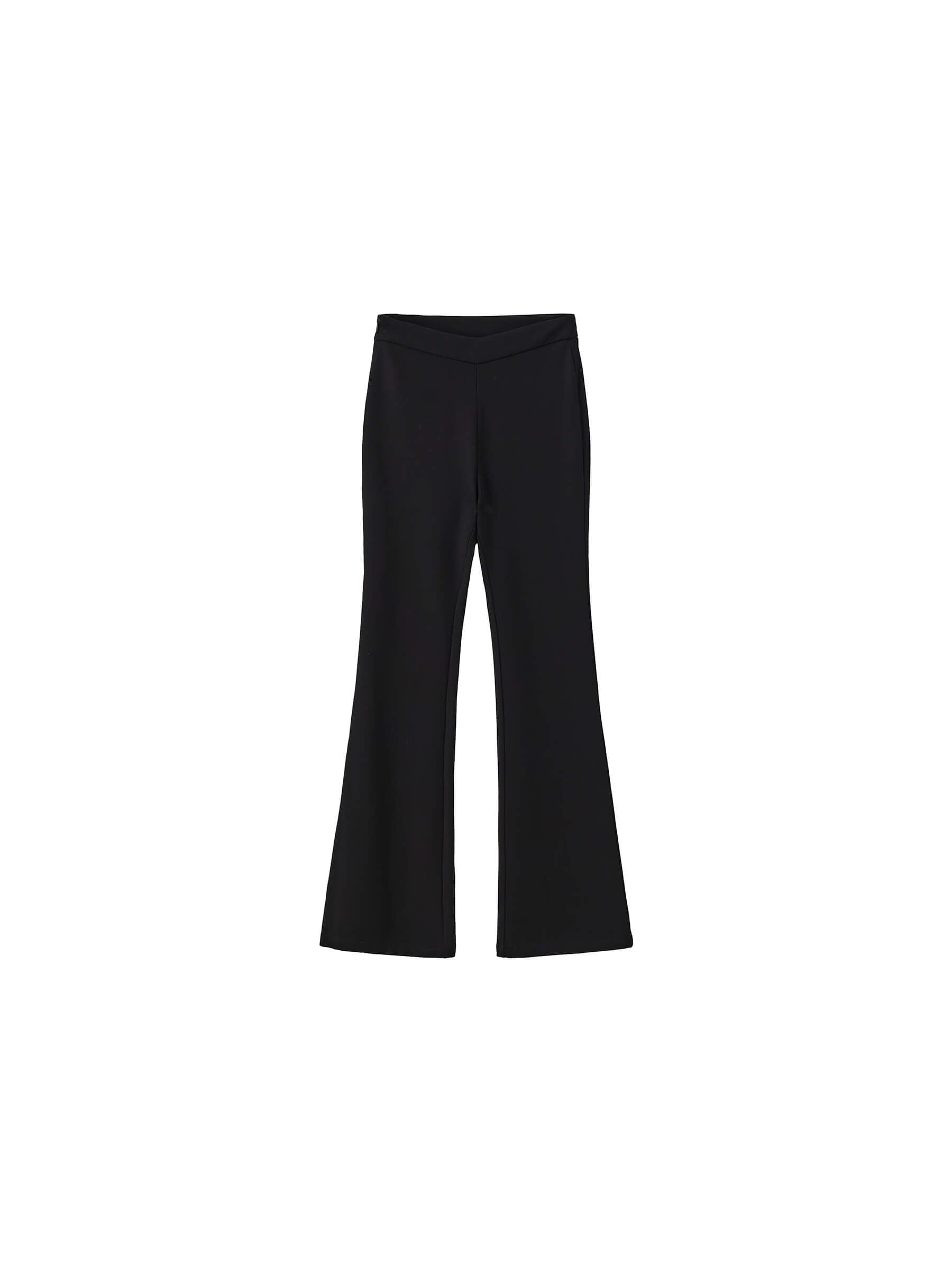 High Waisted Flared High Elastic Trousers-8