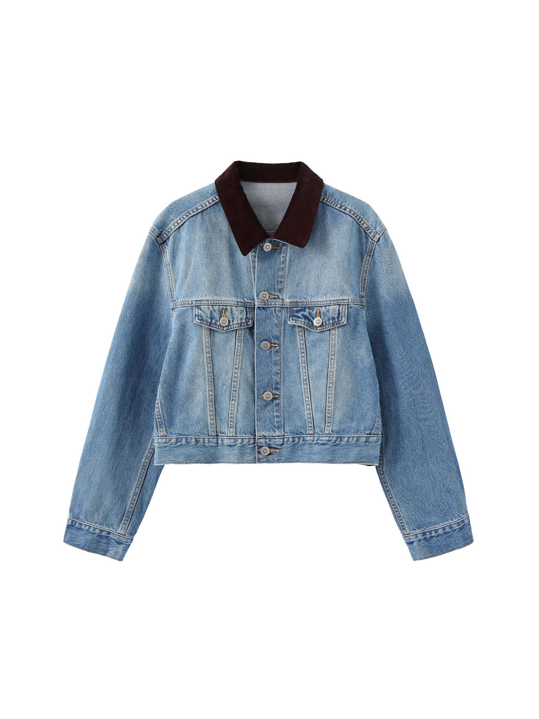 Light Blue Short Denim Jacket-7