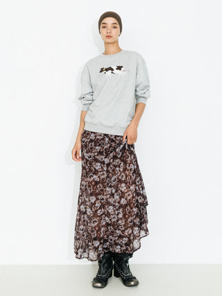 Cow Print Oversized Sweatshirt