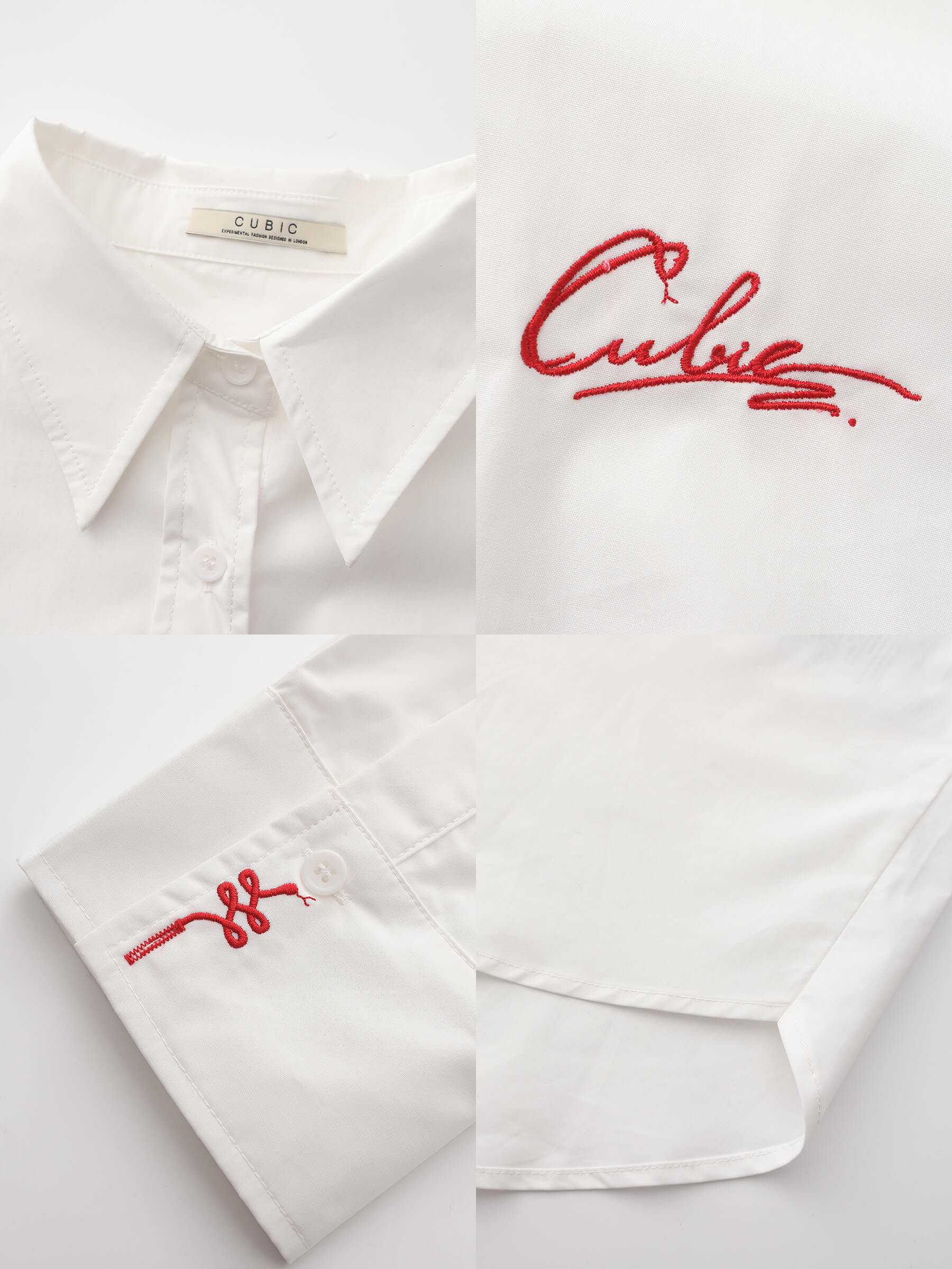 100% Cotton Embroidered Oversized Shirt-15