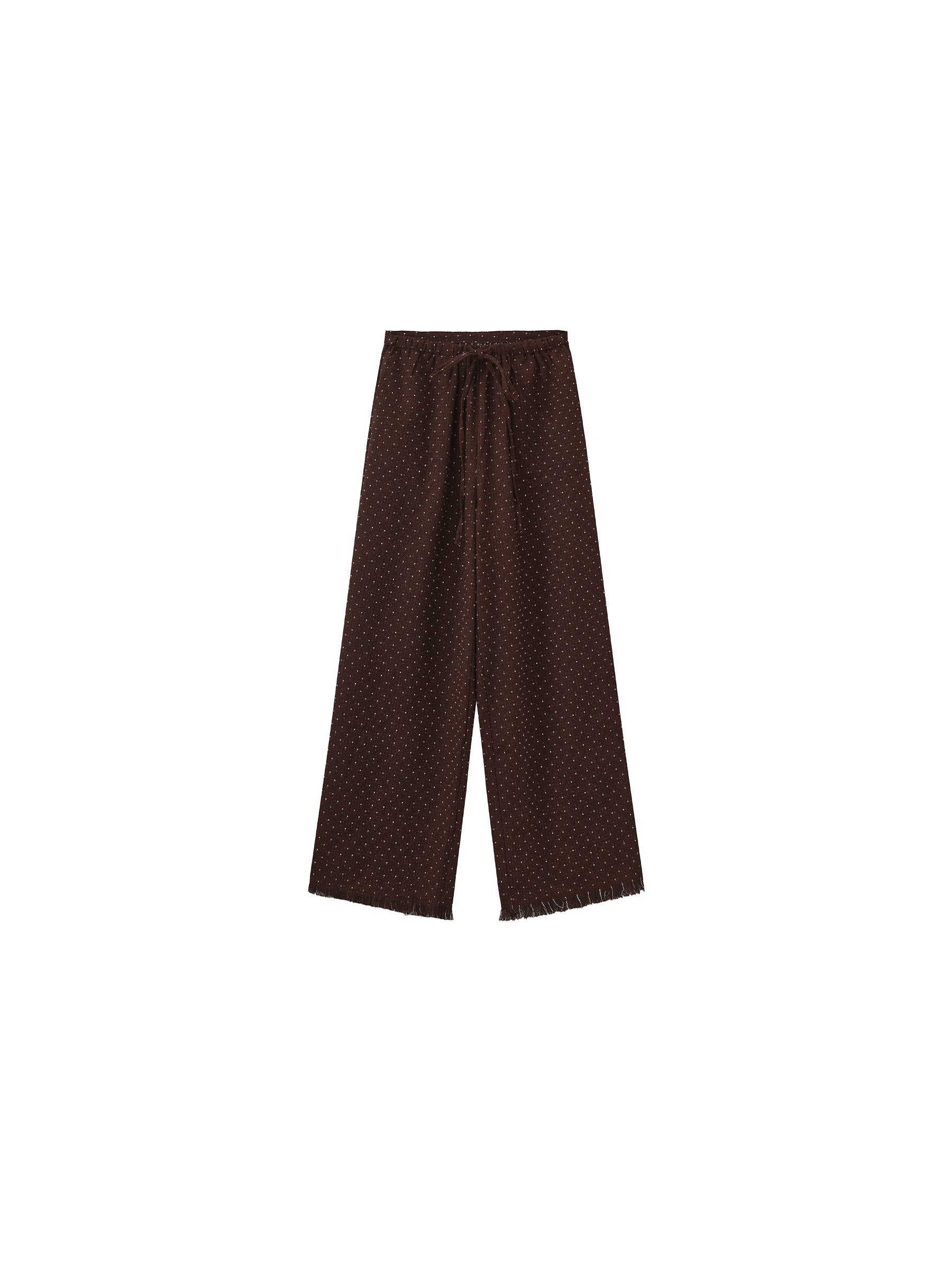 Polka Dot Fringe Wide-Leg Trousers-7