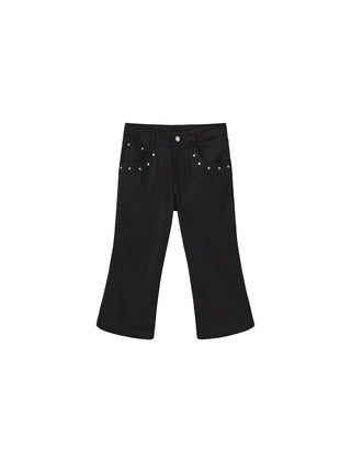 Vintage Lyocell-Blend Cropped Flared Trousers