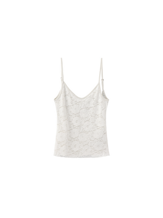 Lace Slim-Fit V-Neck Cami Top