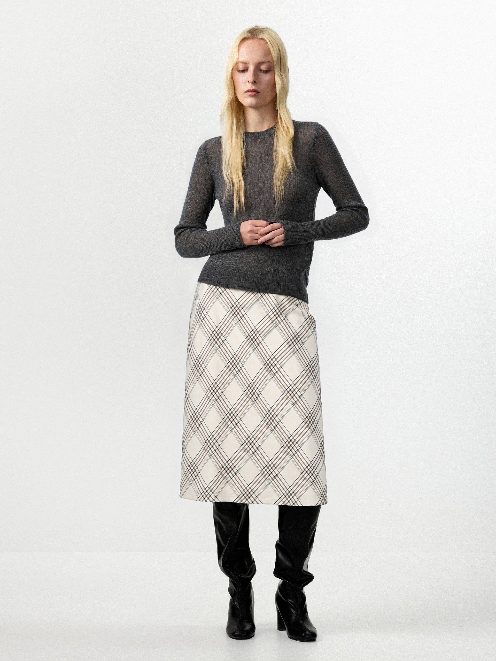 CUBIC Alpaca Blend Crew Neck Sweater-7