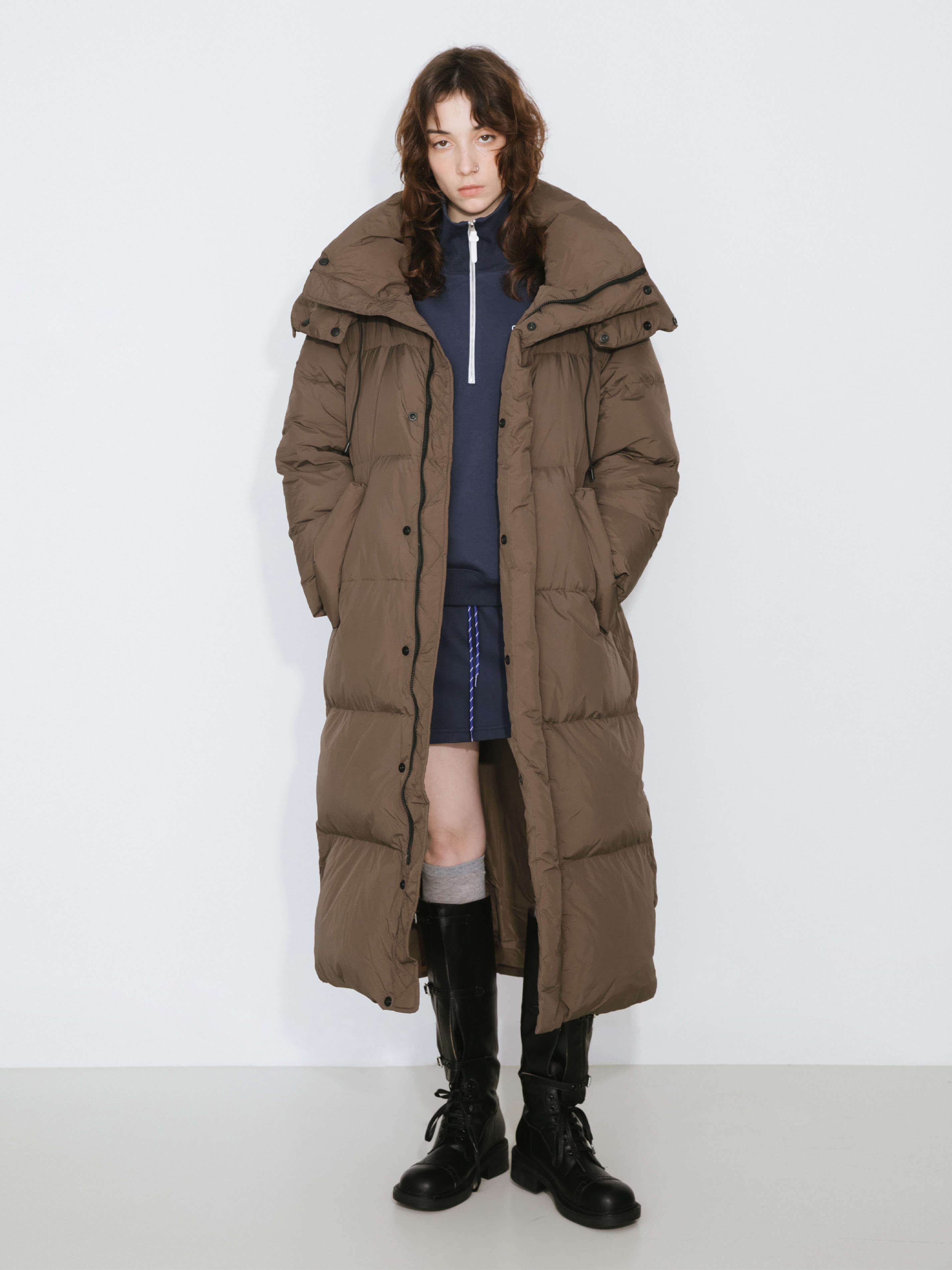 Long A-line Down Coat-8