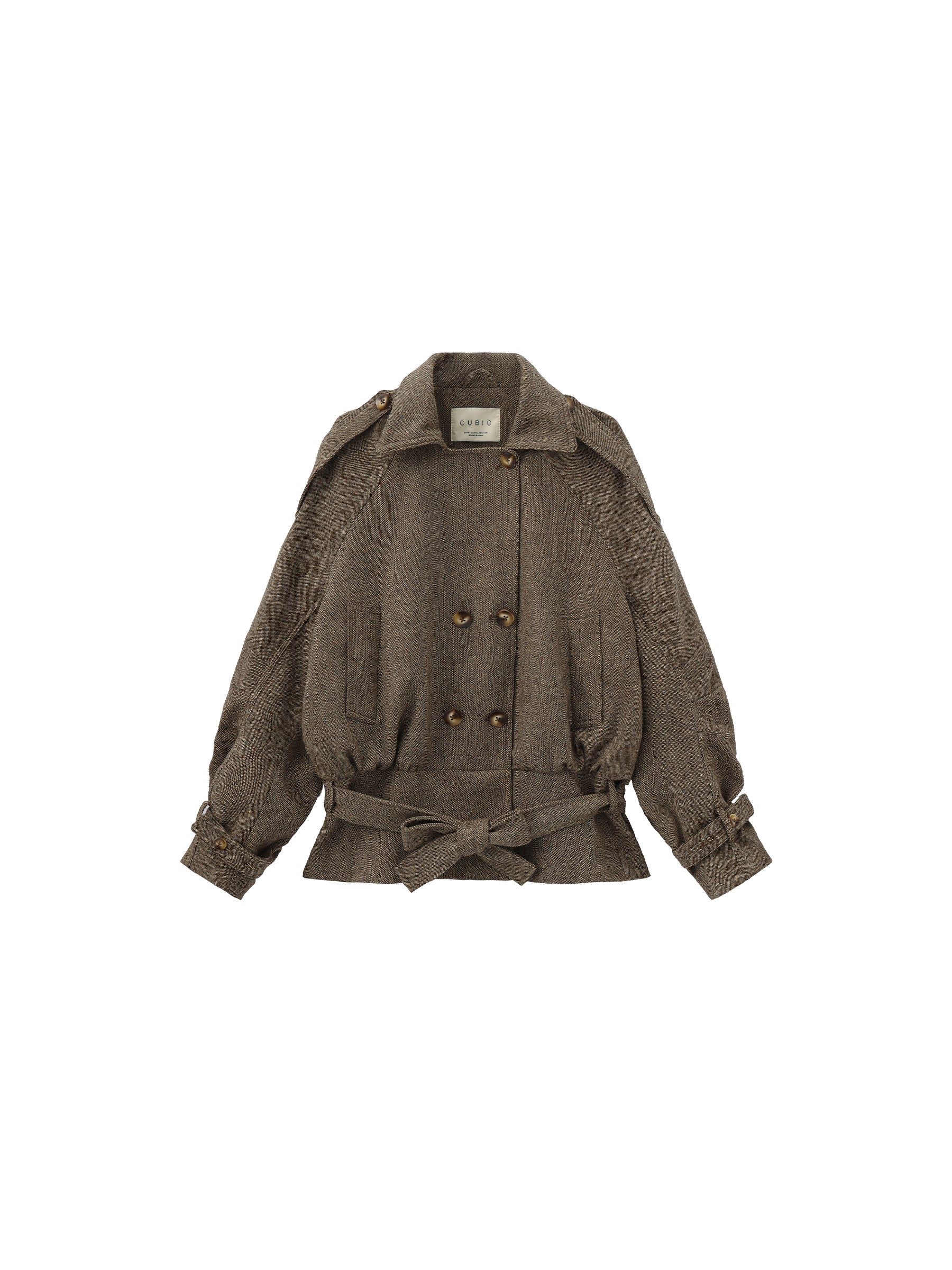 Double-Breasted Wool Blend Coat-7